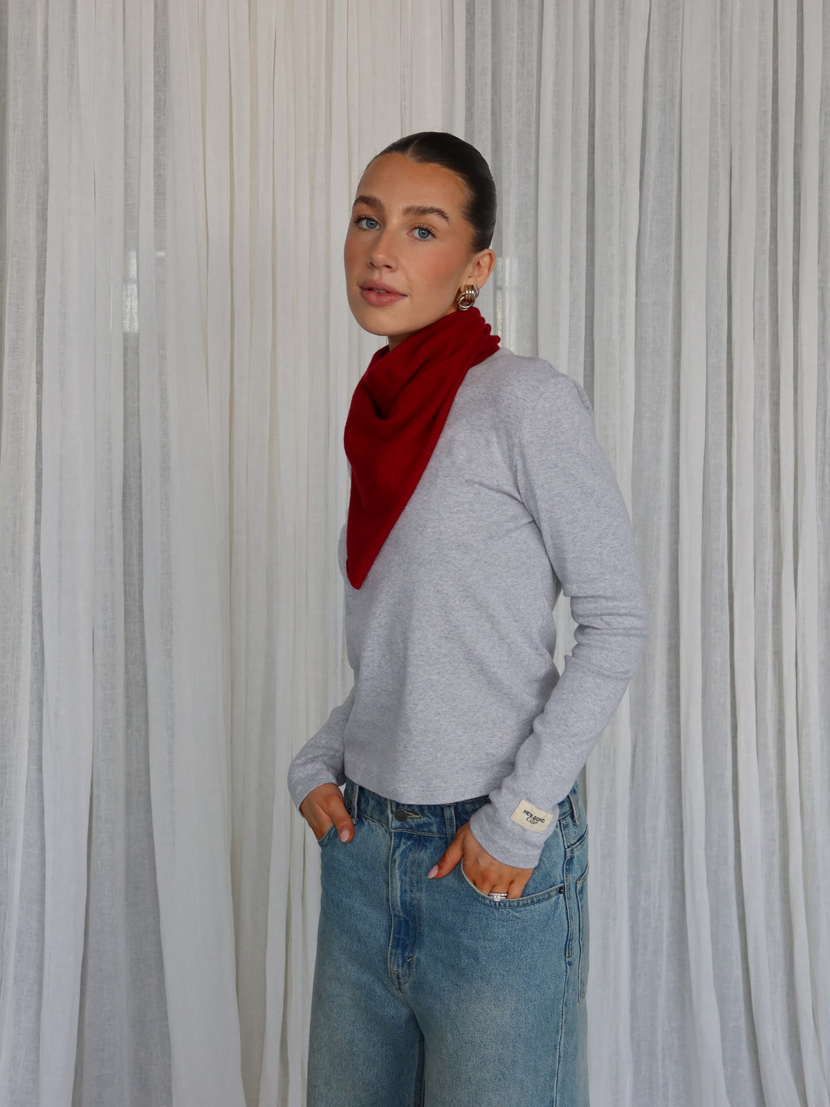 LOUISA CASHMERE SCARF red