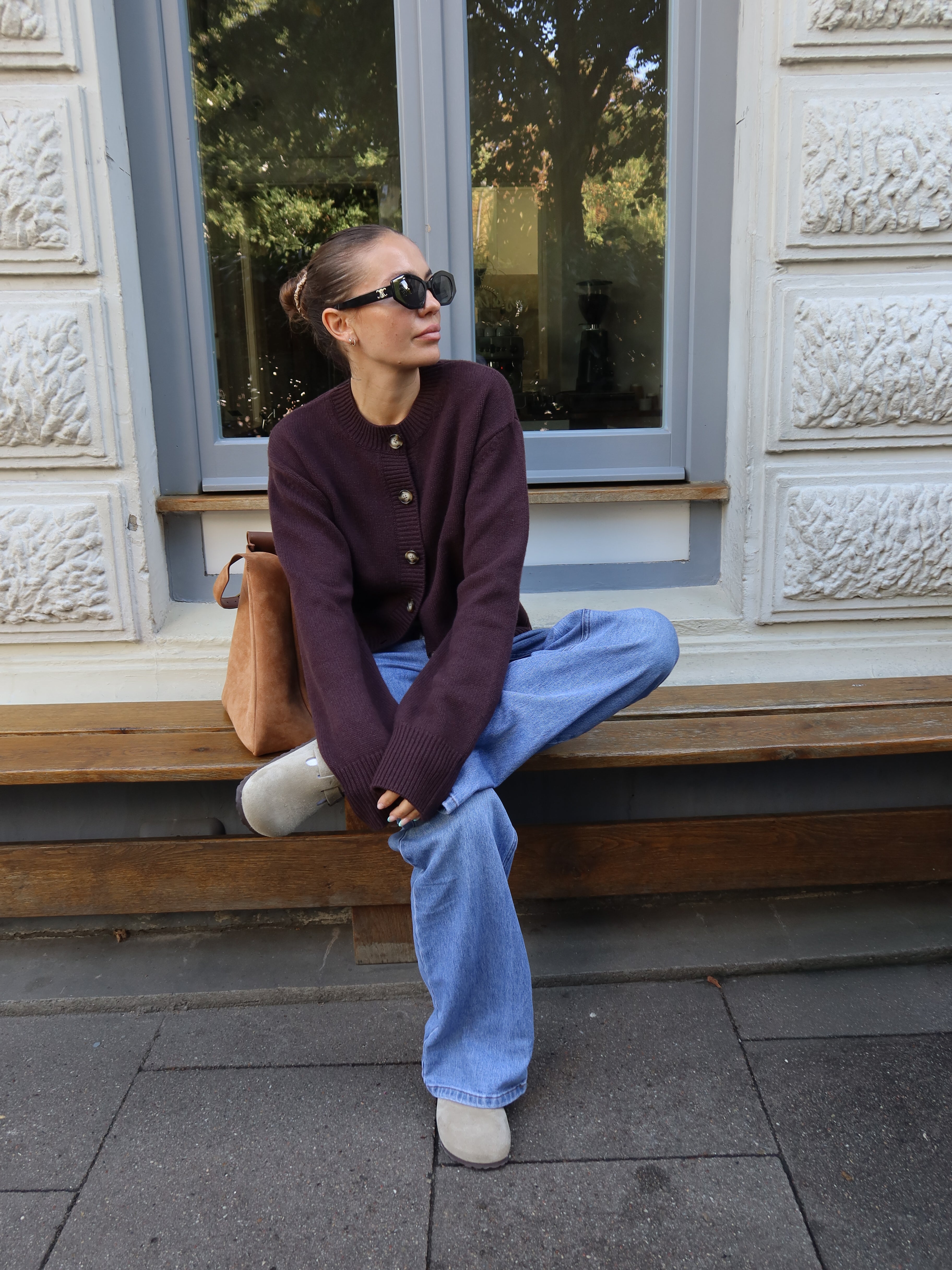 KATE CARDIGAN aubergine