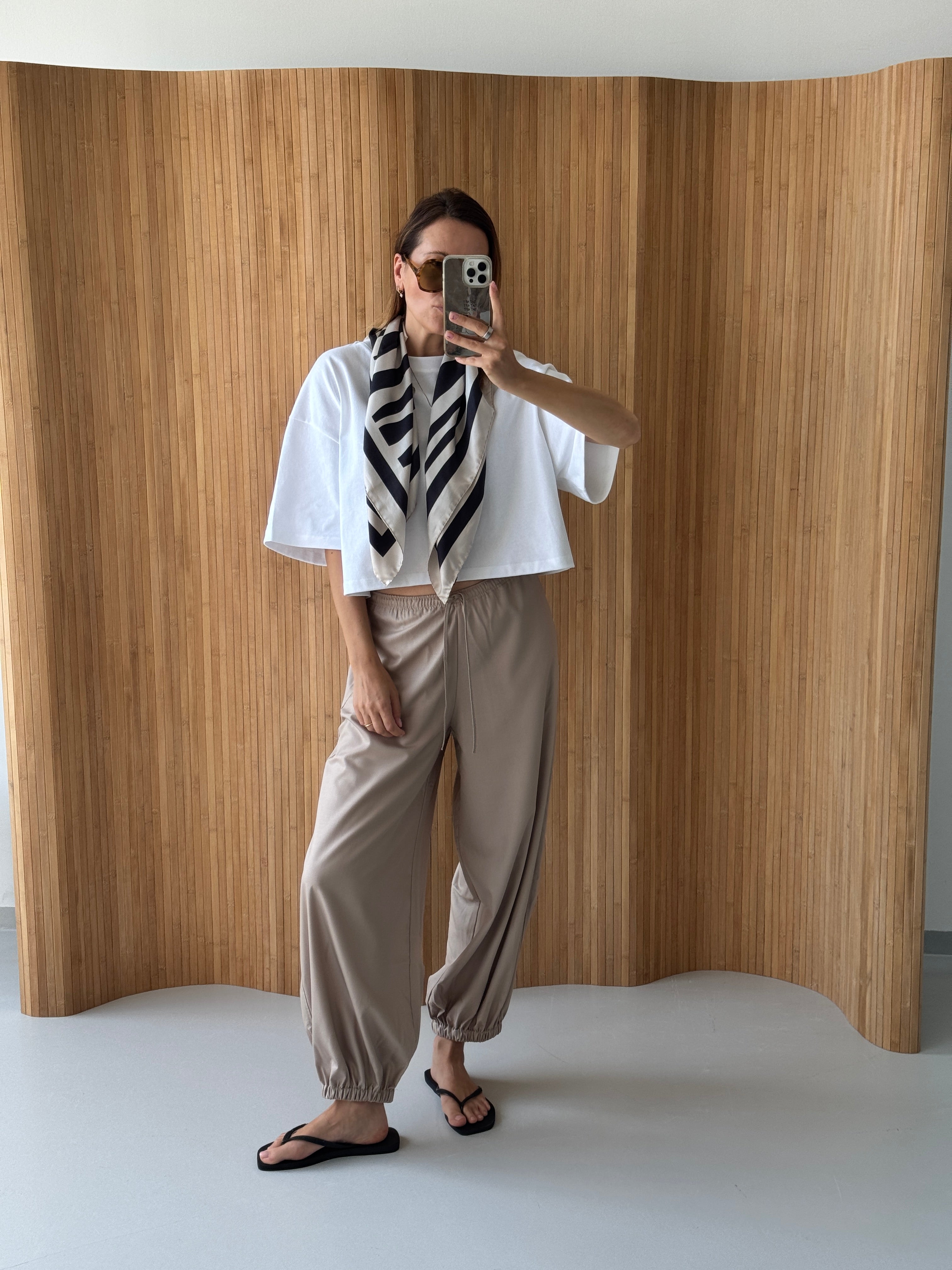 SOHO STUDIOS AYDA BARREL PANTS beige