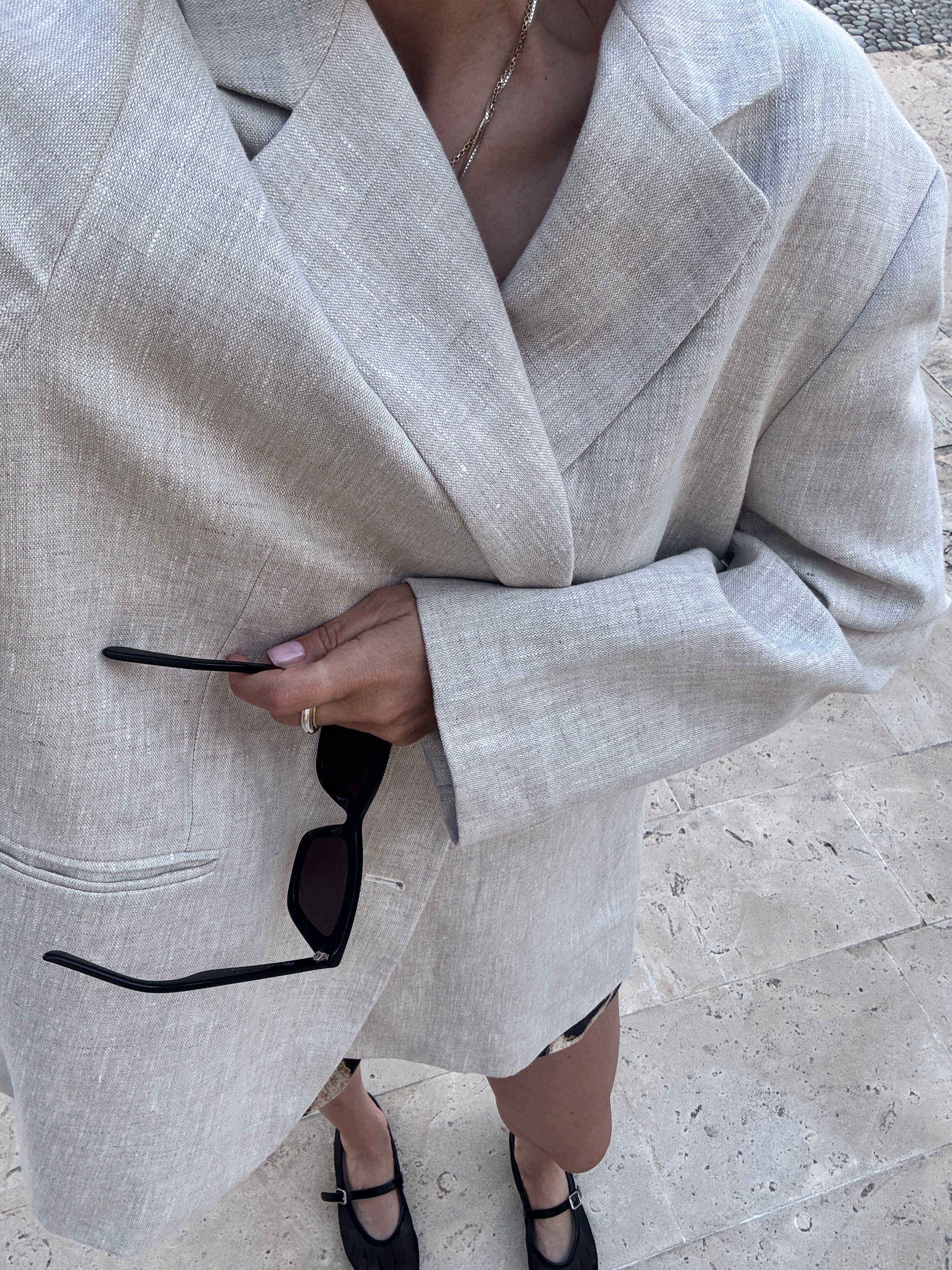 SOHO STUDIOS ANNI BLAZER sand