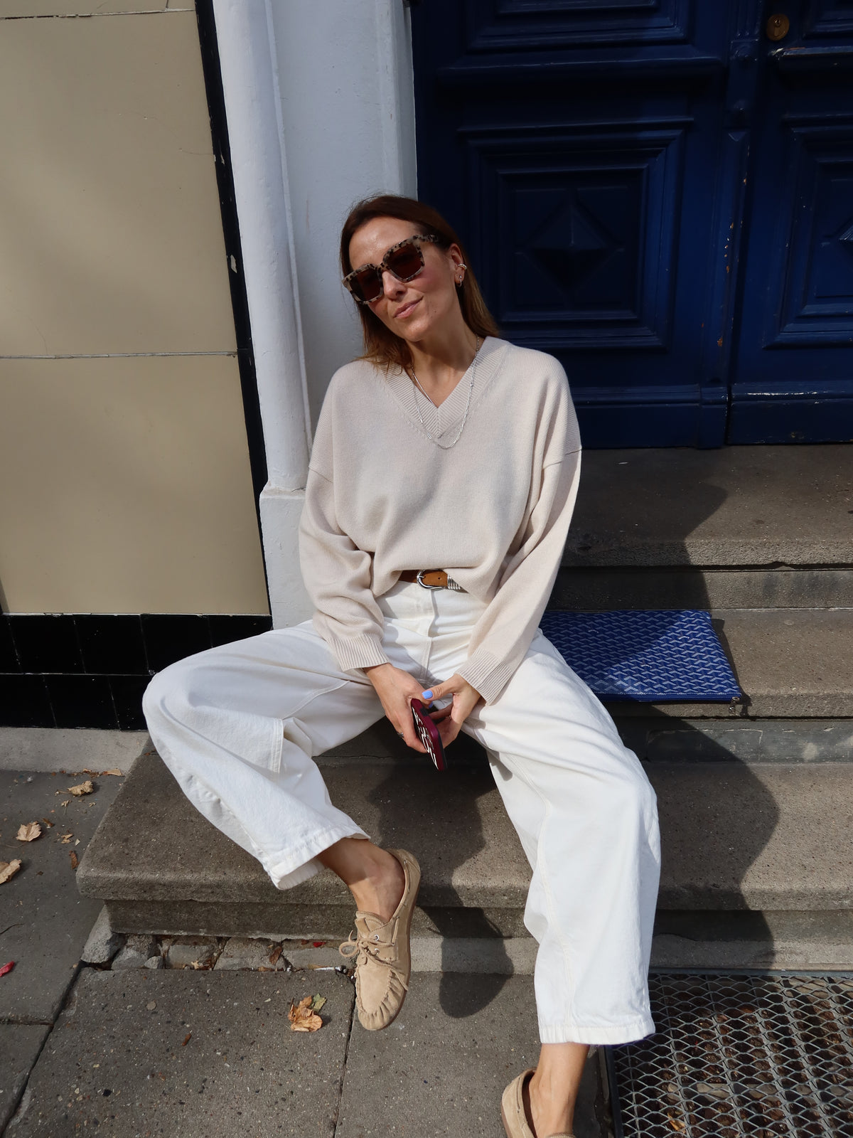 FENJA V-NECK CREME
