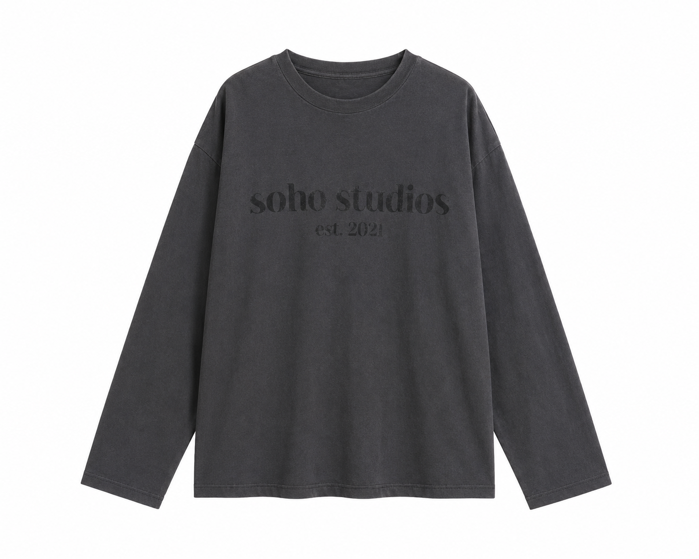 SOHO STUDIOS JERSEY LONGSLEEVE washed black