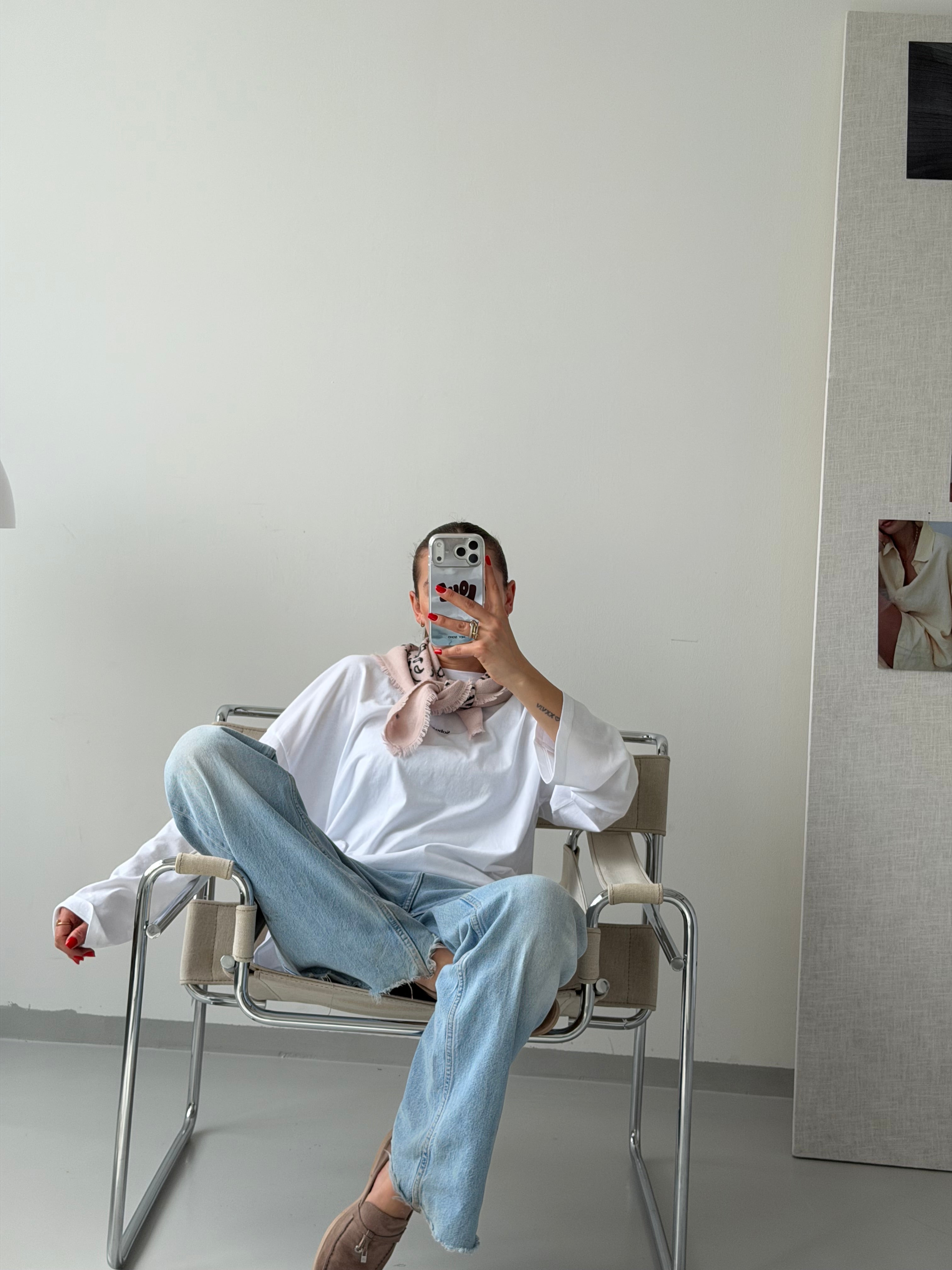 LARA SCARF LIGHT ROSE