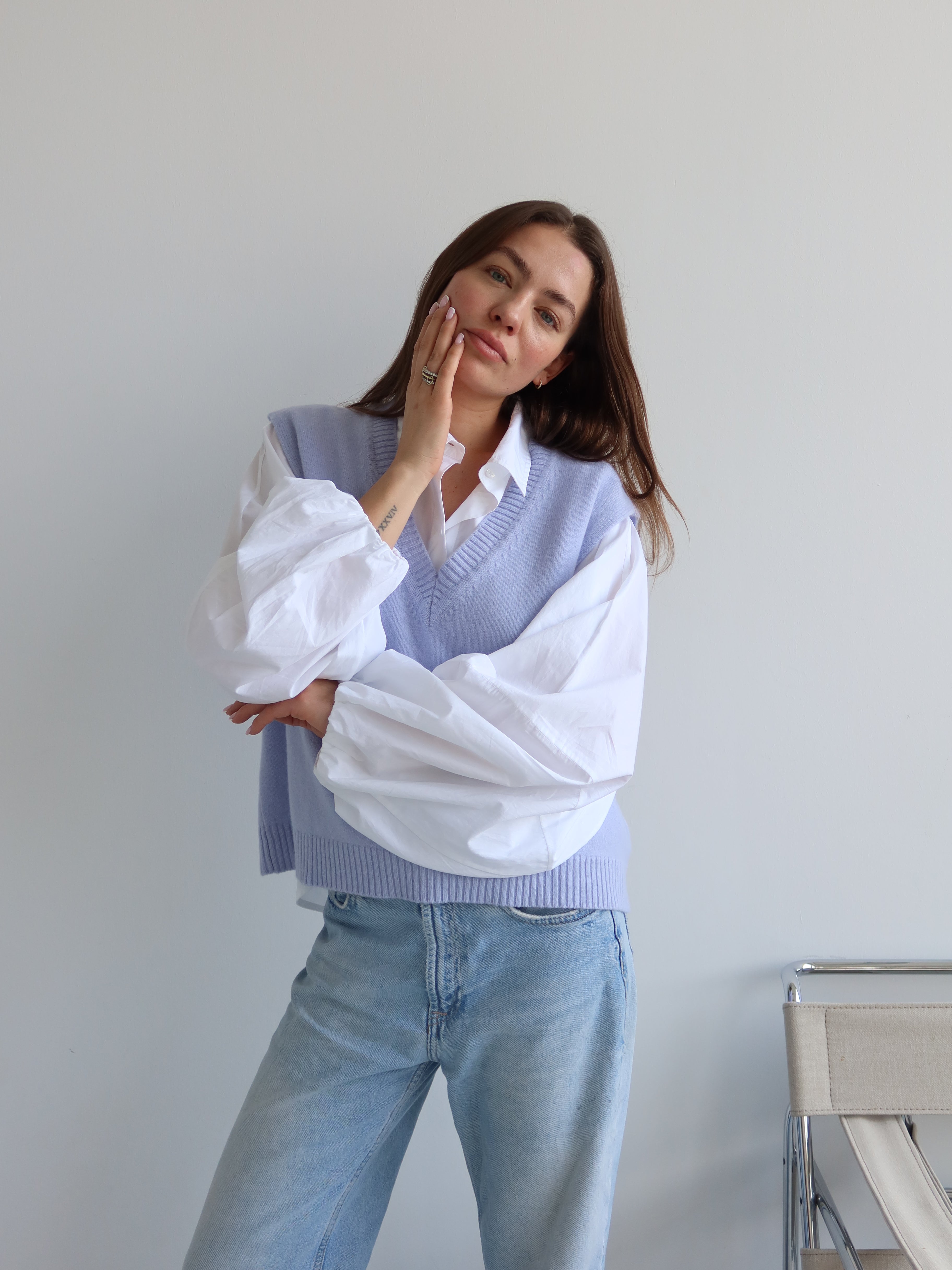 FIONA KNITSHIRT light blue