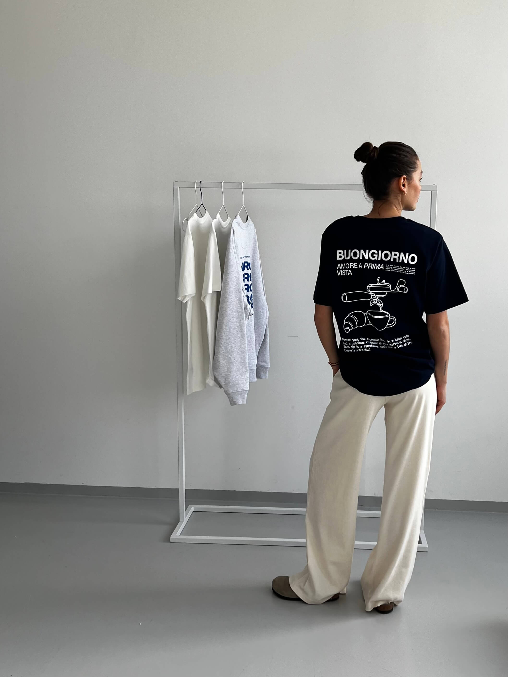 BUONGIORNO T-SHIRT navy I white