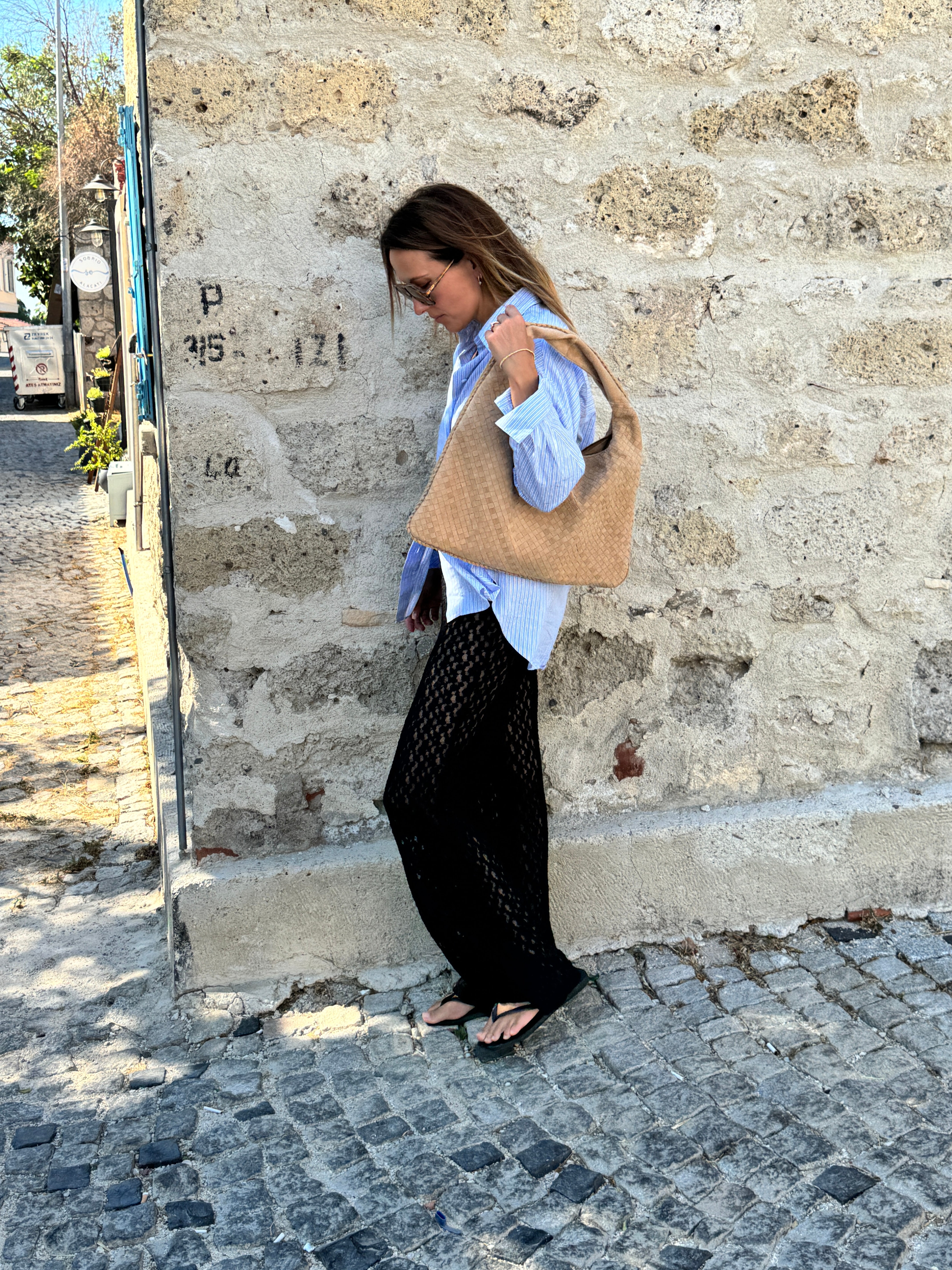 ELISA BLUE STRIPE BLOUSE