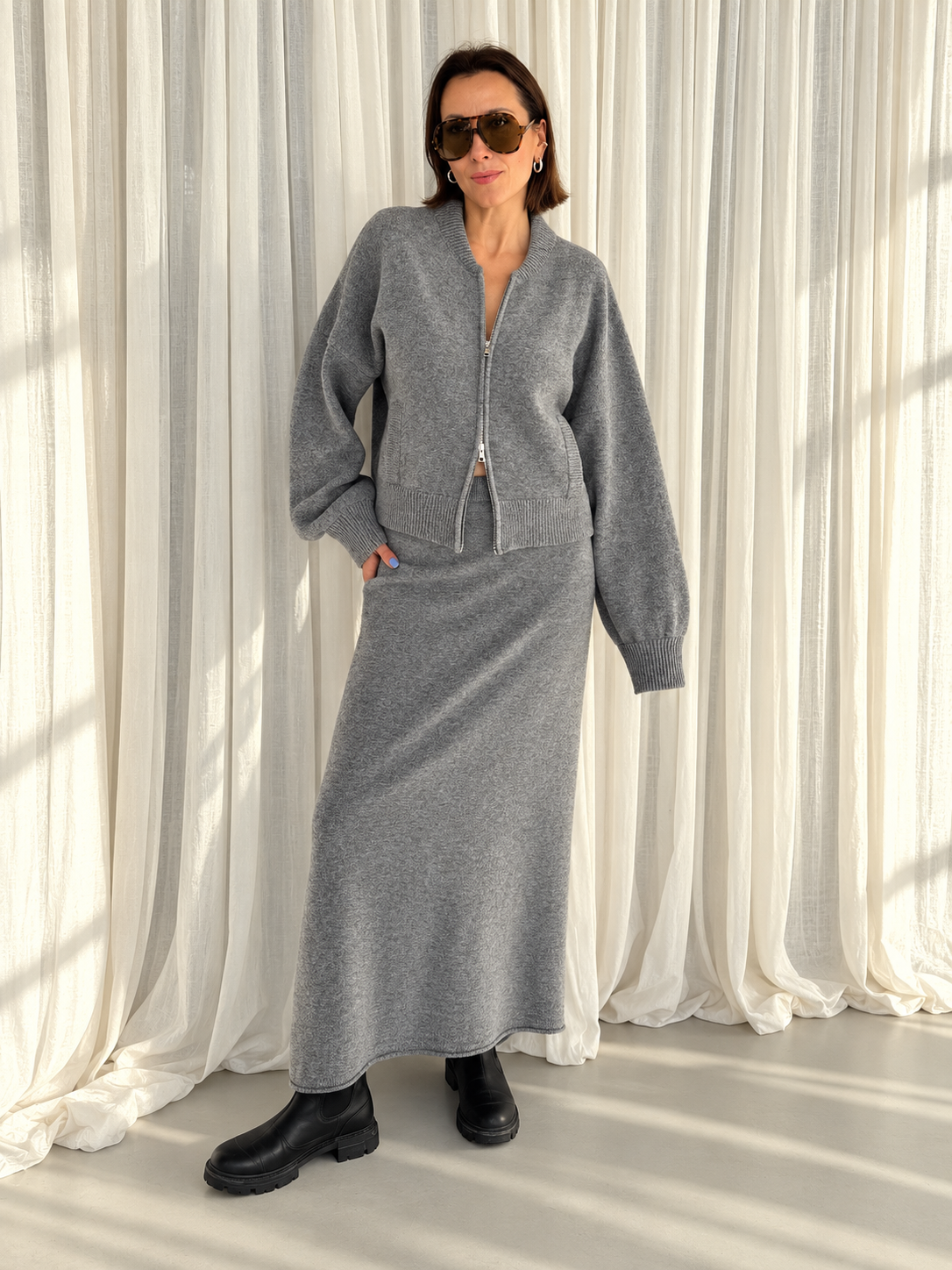 ANTONELLA SKIRT grey melange