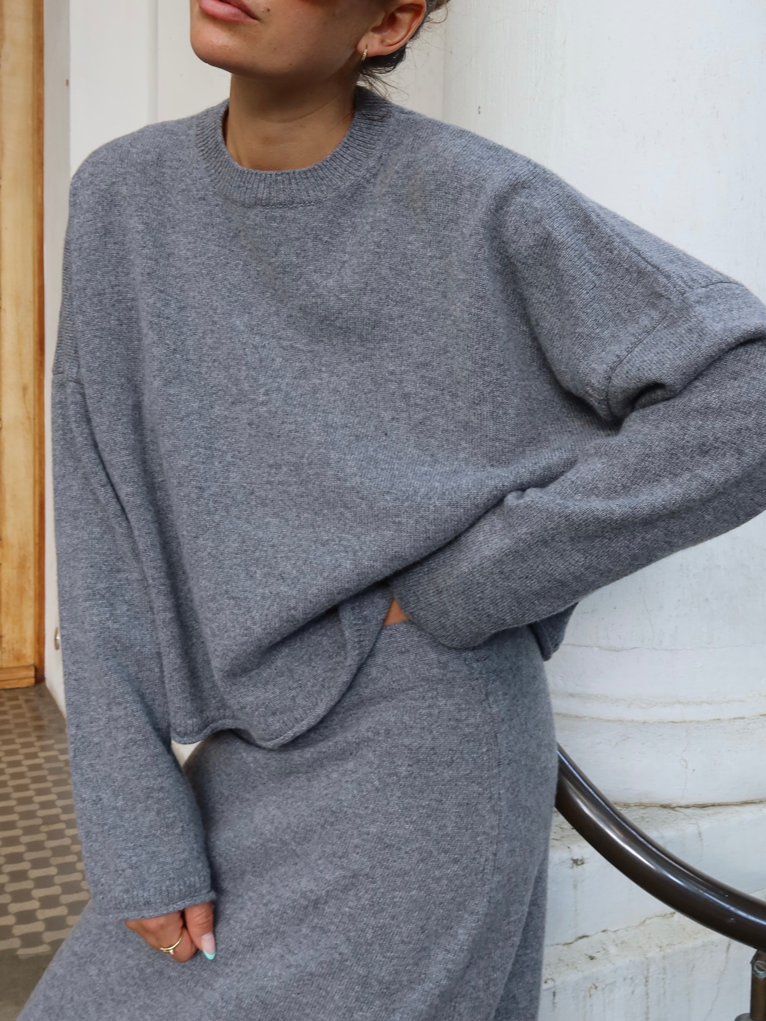 AMELIE CREWNECK grey melange