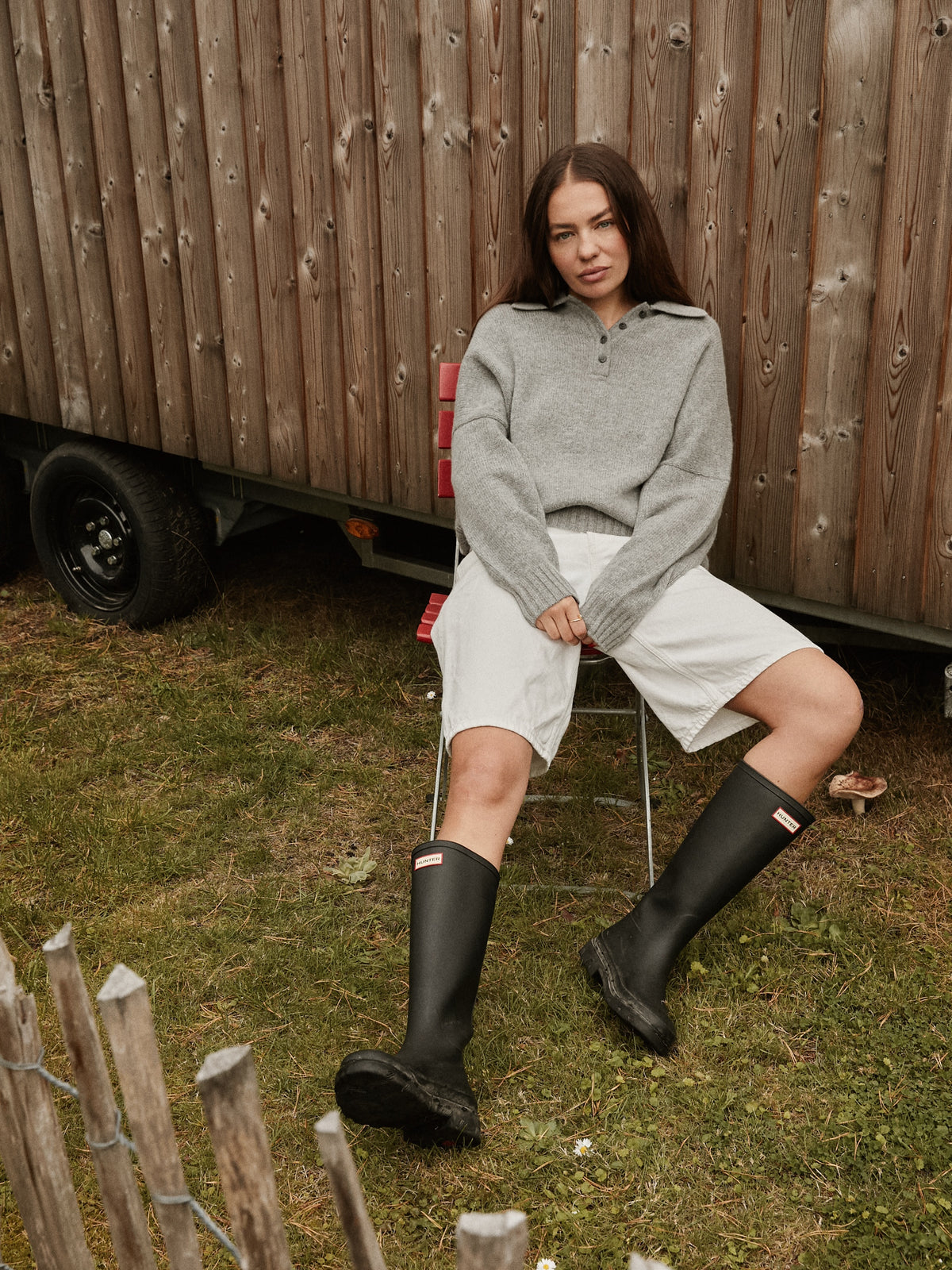 TAMY POLO SWEATSHIRT GREY MELANGE