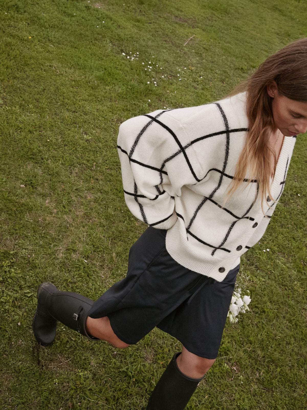 FELINA CARDIGAN CREME/BLACK