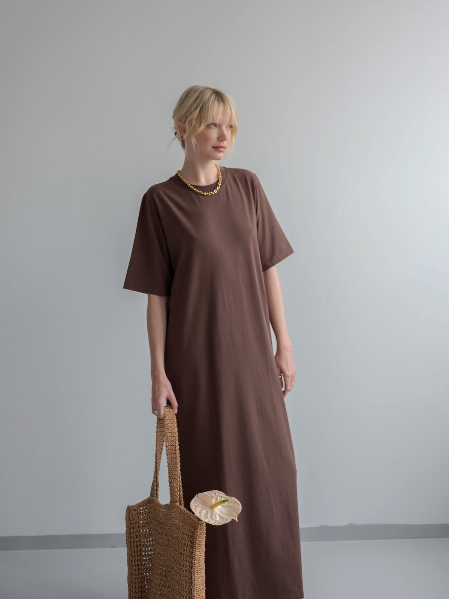 SOHO STUDIOS THERESA T-Shirt Dress chocolate