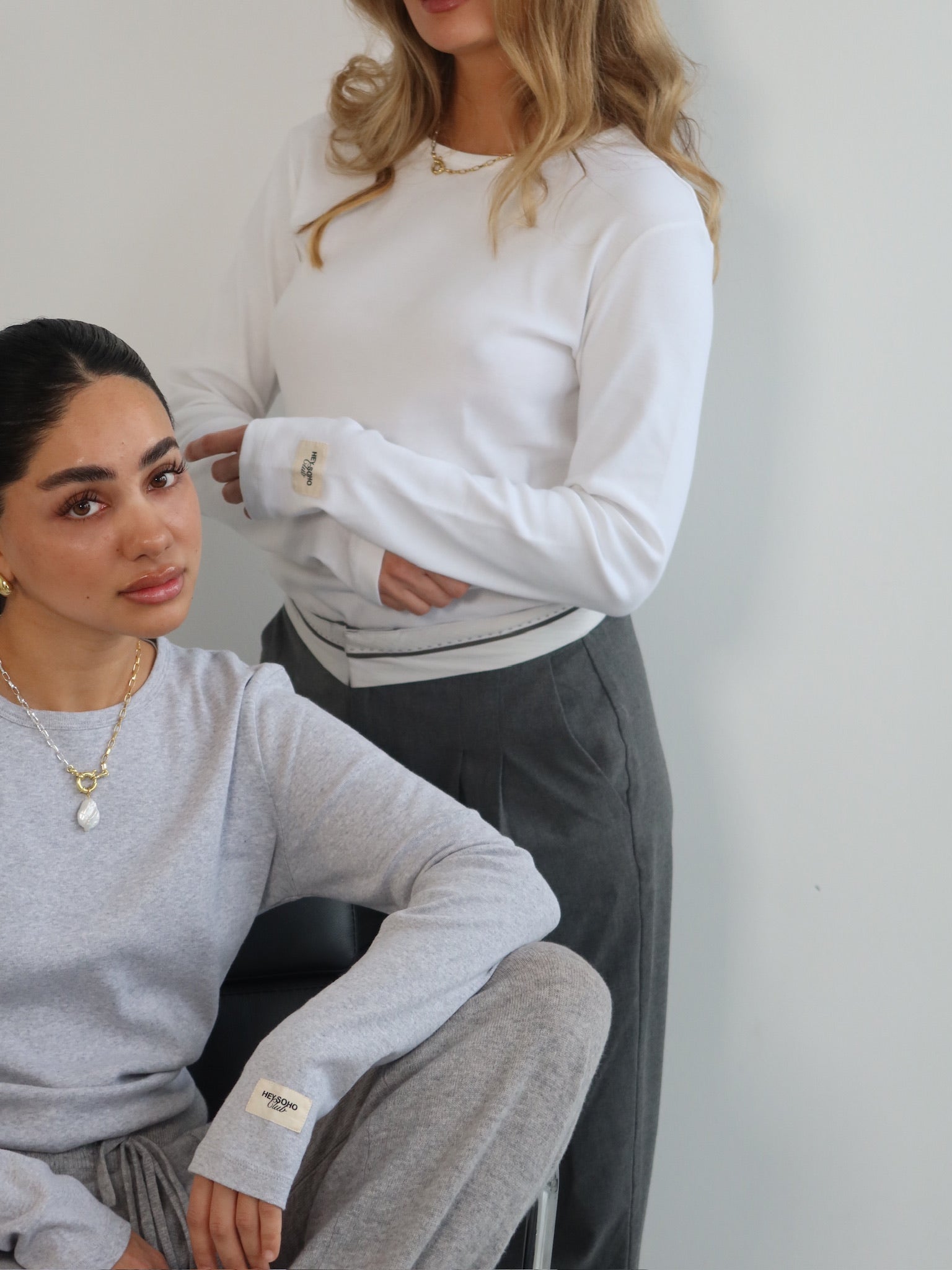 HEY SOHO RIB LONGSLEEVE light grey melange