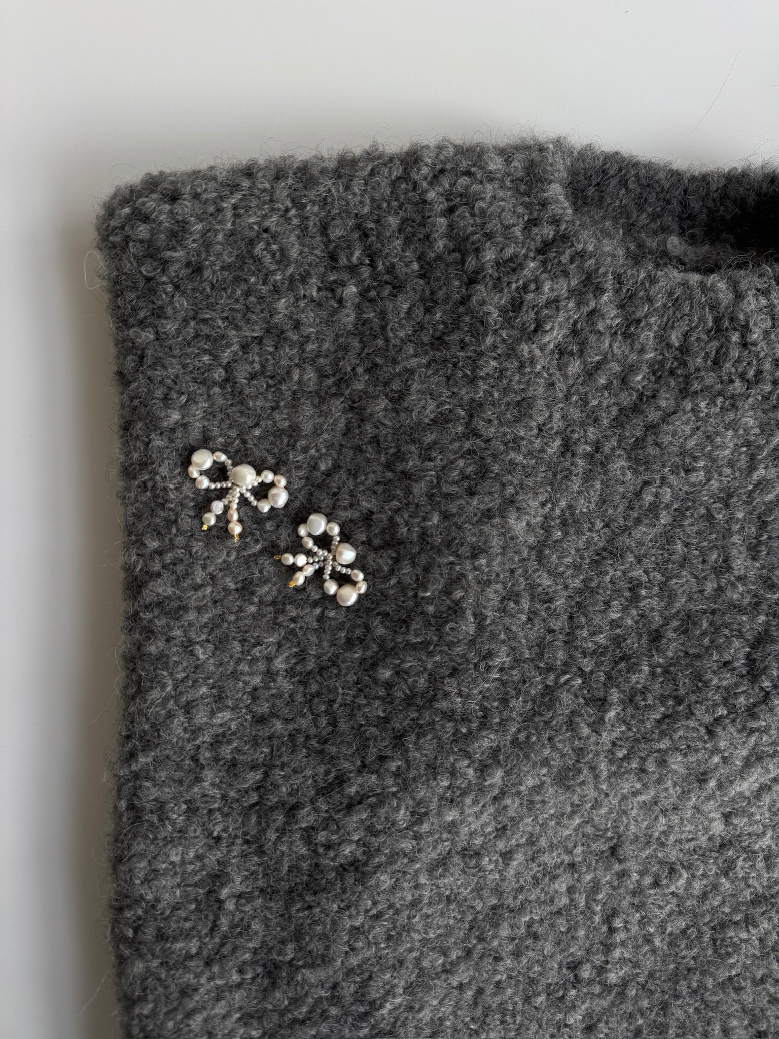 JOYA BOUCLÉ PULLOVER grey melange