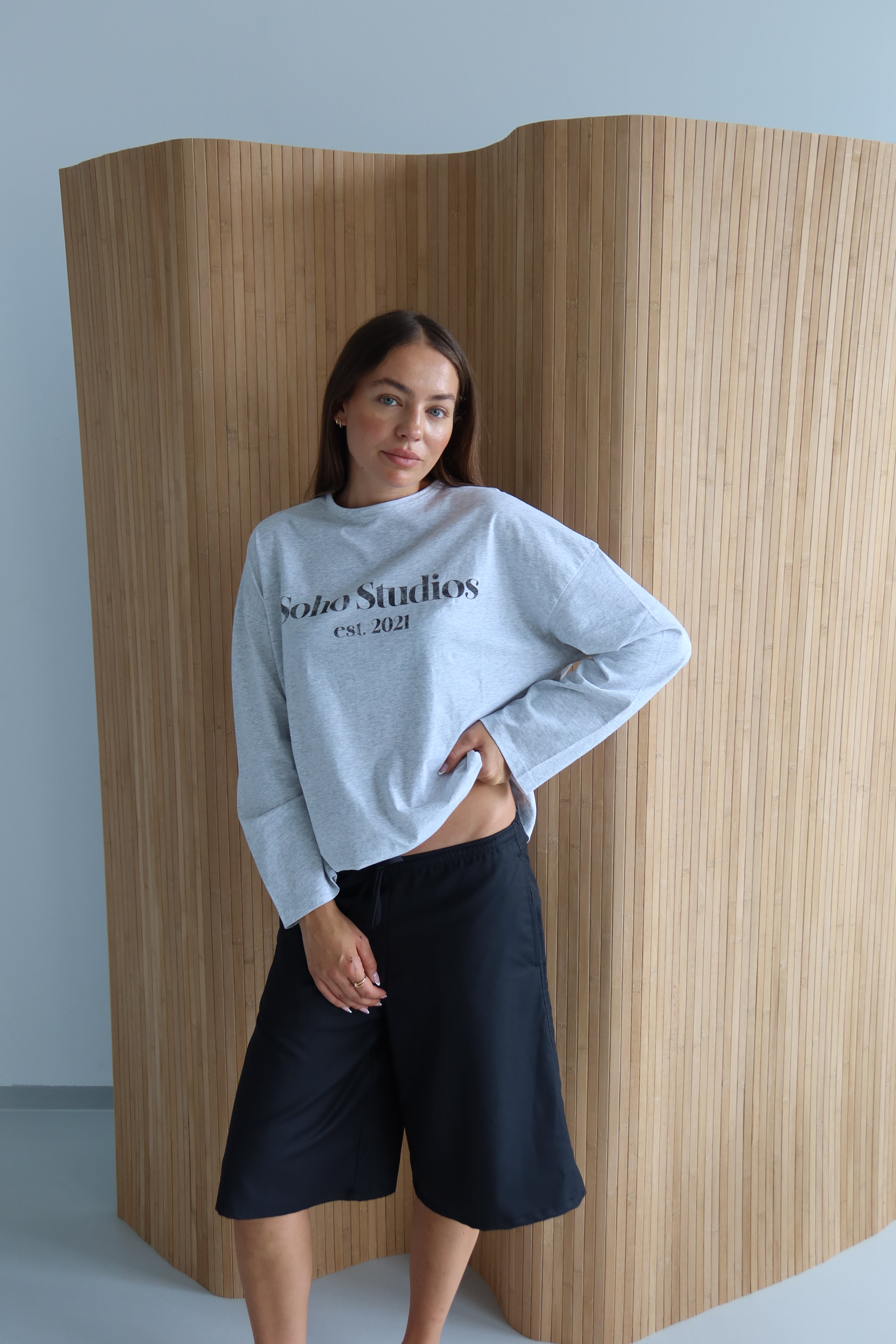 SOHO STUDIOS JERSEY LONGSLEEVE light grey melange