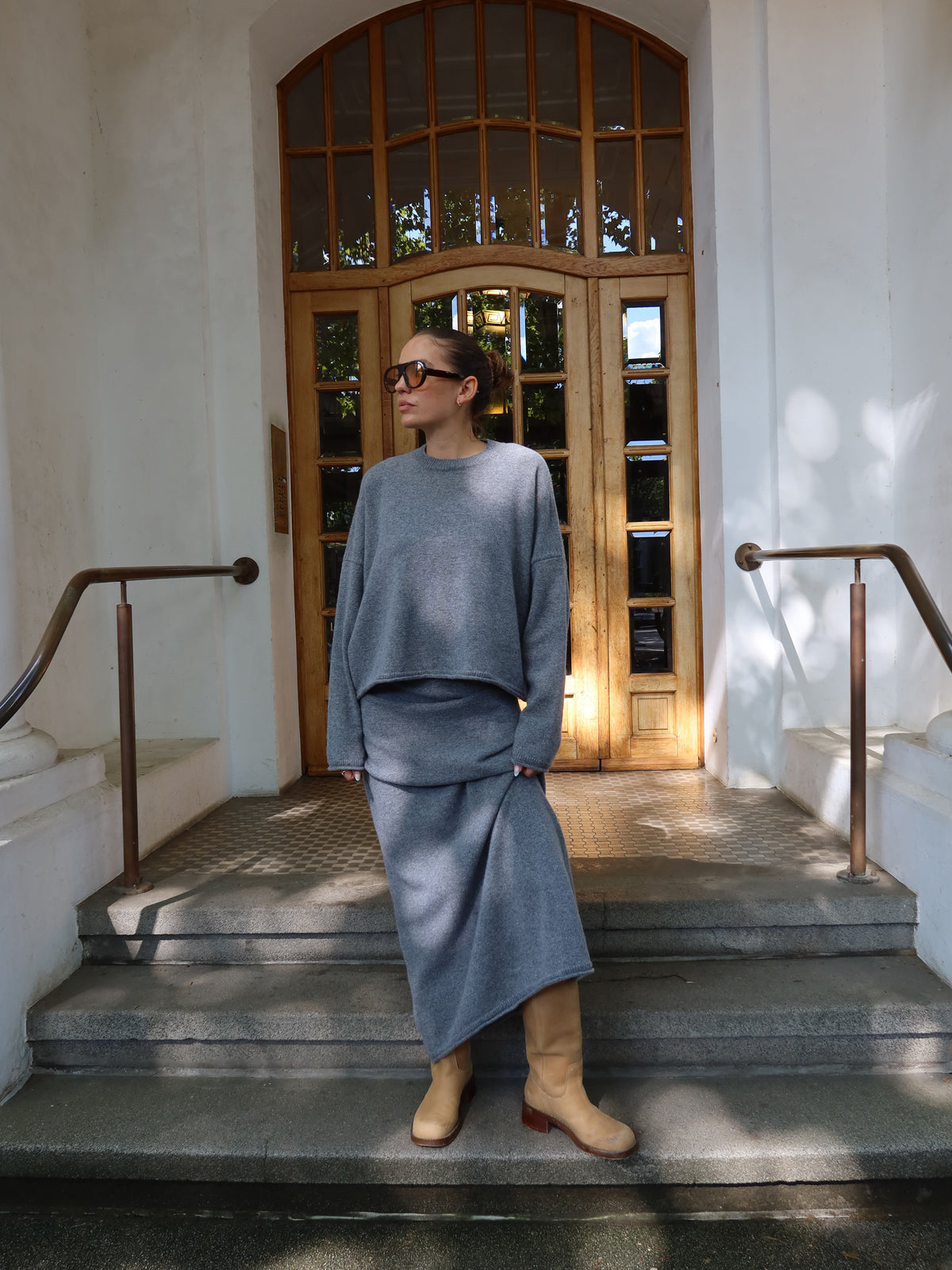 AMELIE CREWNECK grey melange
