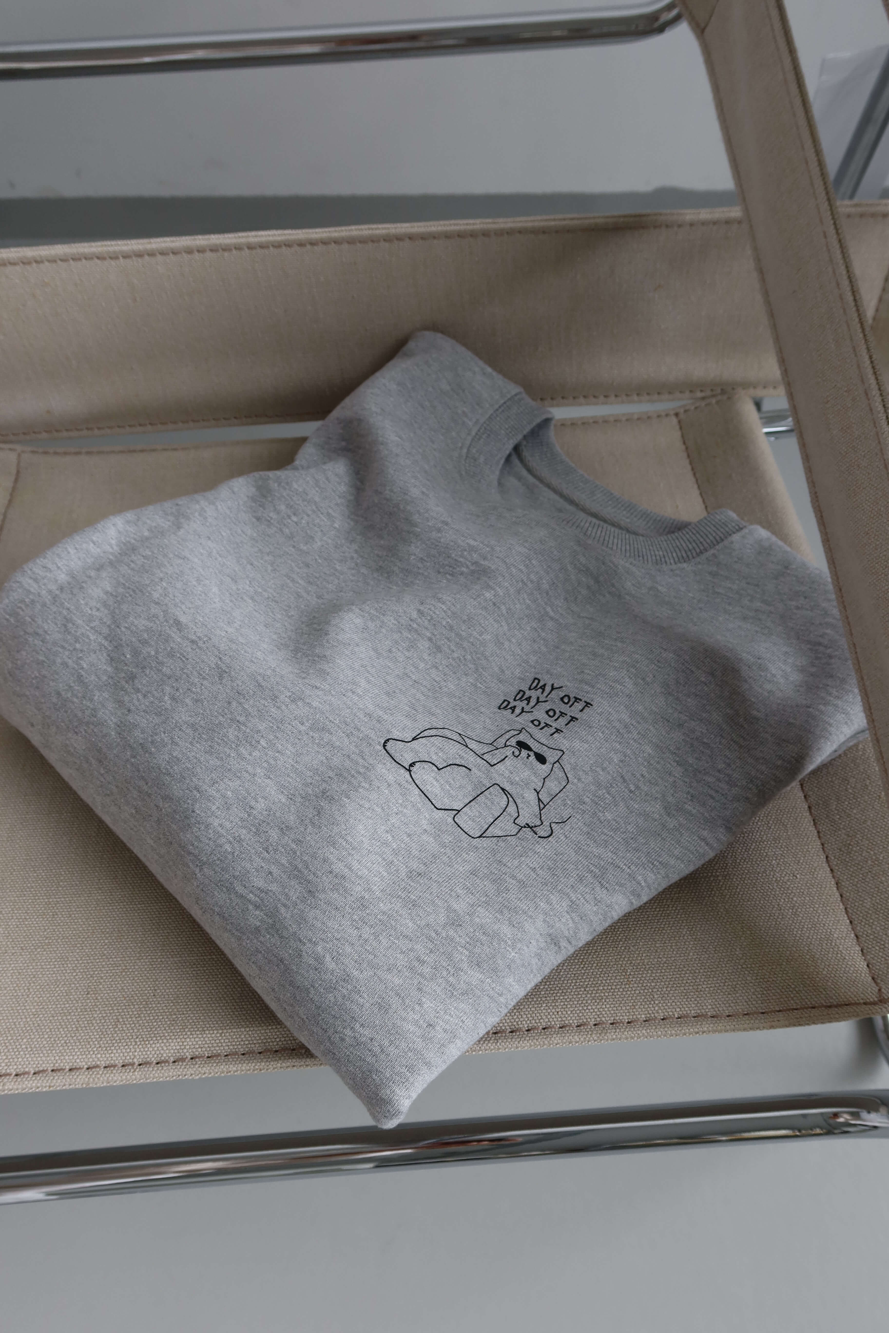 DAY OFF SWEATSHIRT GREY MELANGE