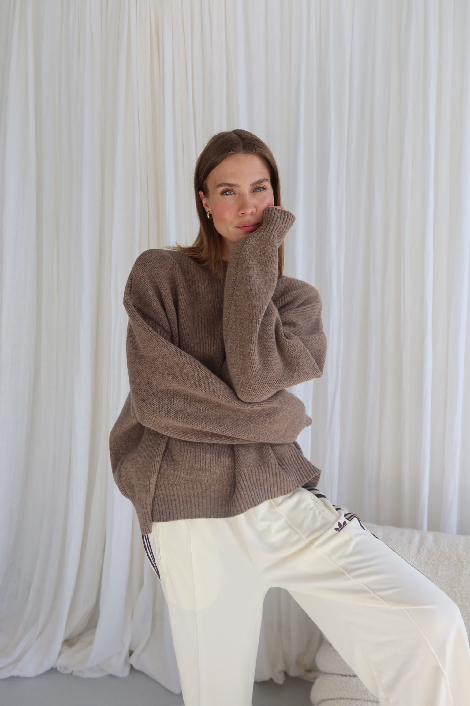 SOHO STUDIOS AVA PULLOVER chocolate melange