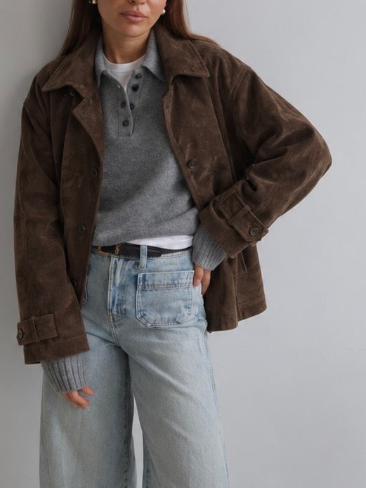 TAMY POLO SWEATSHIRT GREY MELANGE
