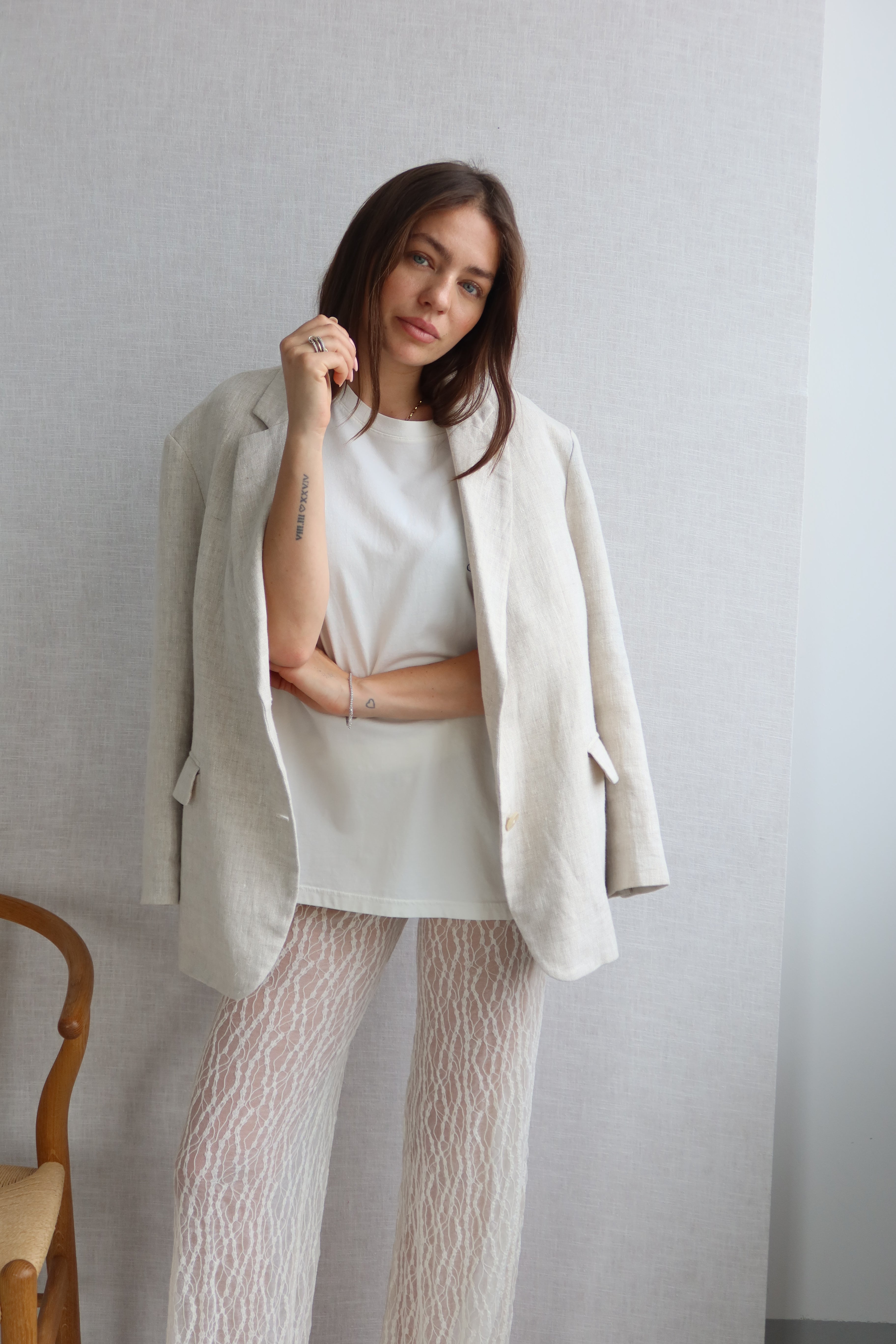 STELLA LACE PANTS offwhite