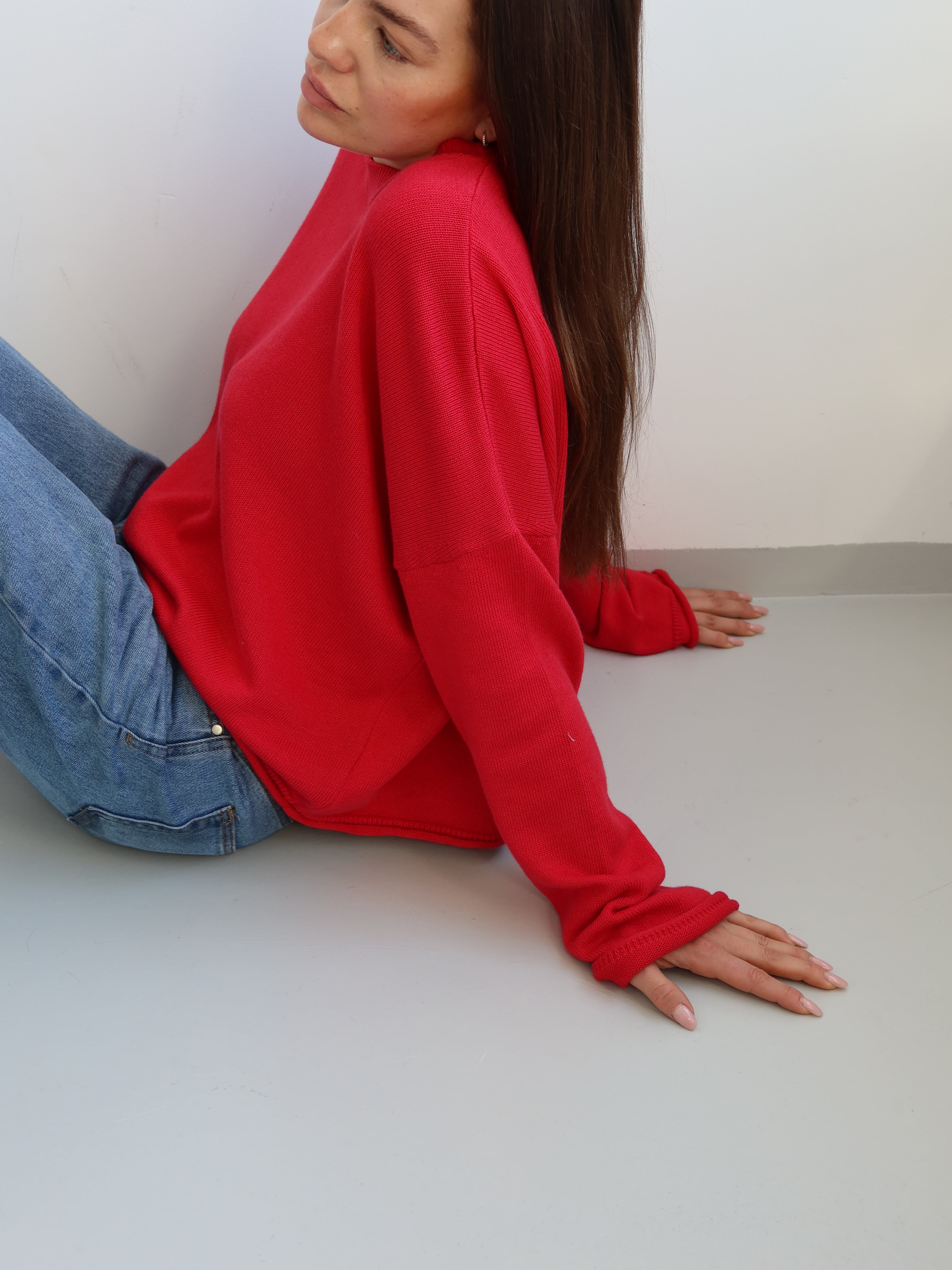 AMELIE CREWNECK red