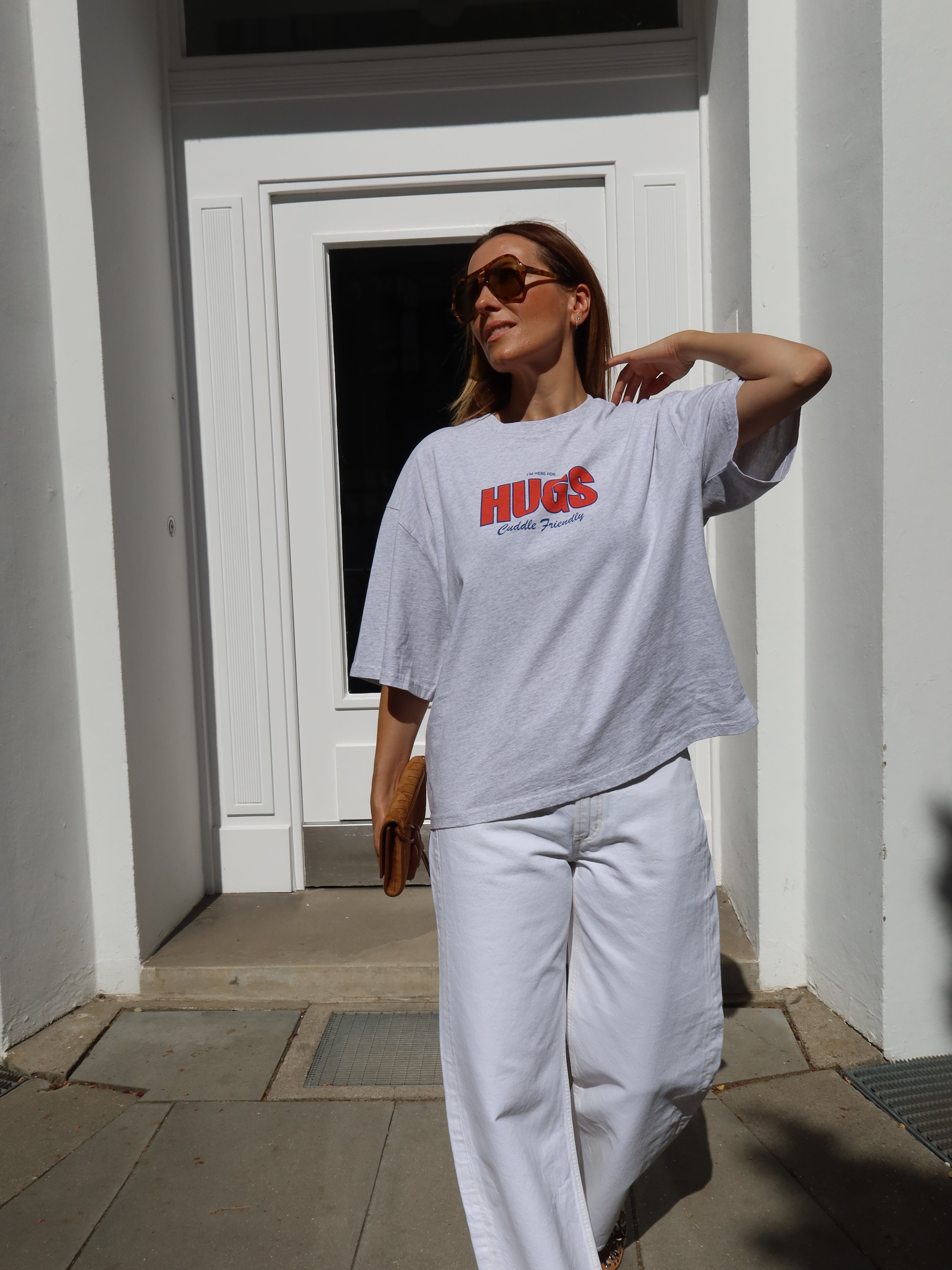 HUGS T-SHIRT LT GREY MELANGE
