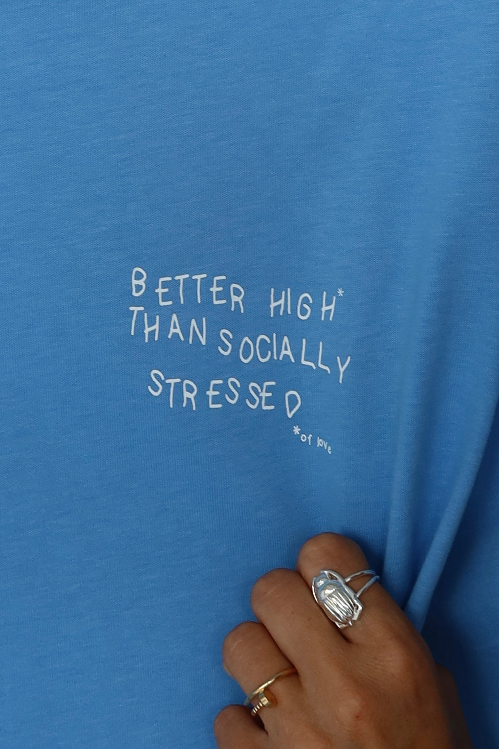 BETTER HIGH T-SHIRT POOL BLUE