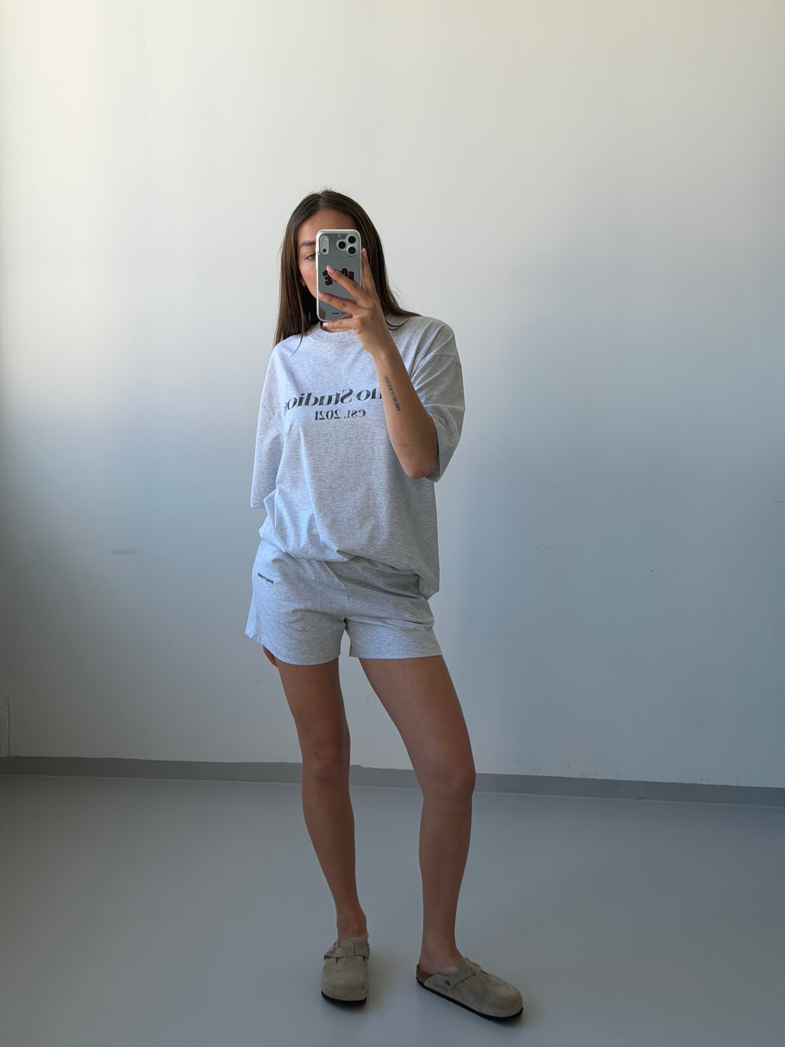 SOHO STUDIOS LIGHT JERSEY SHORTS light grey melange