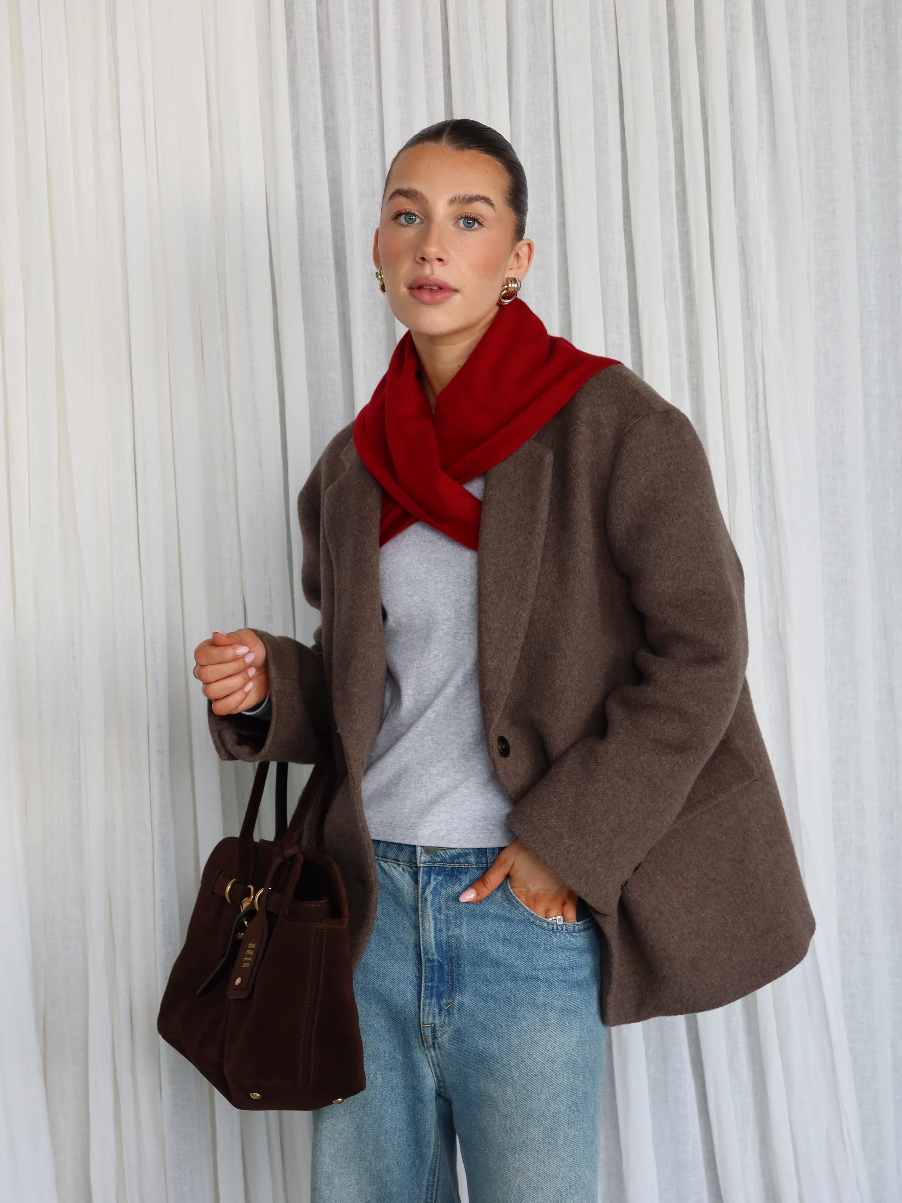 LOUISA CASHMERE SCARF red