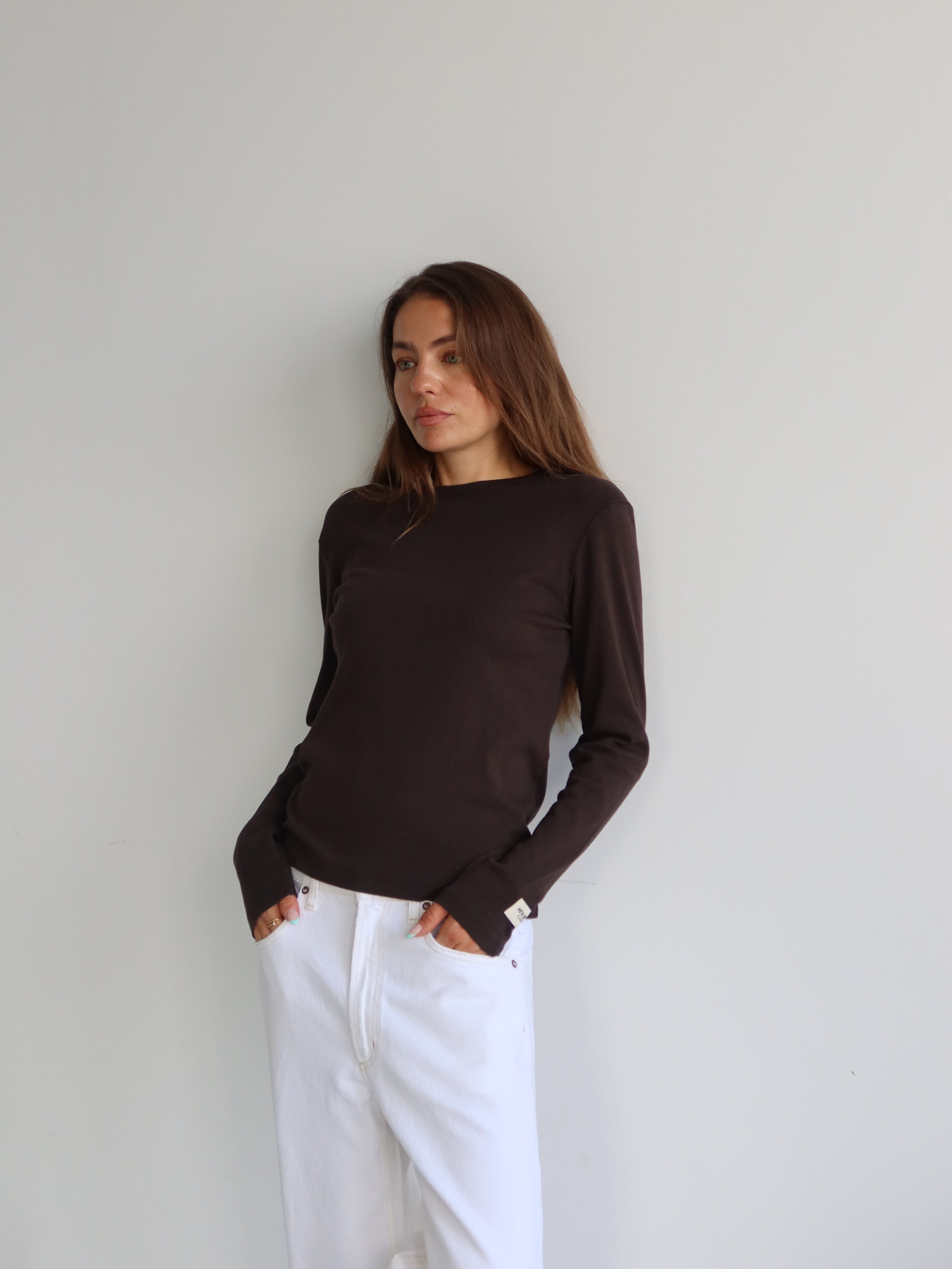 HEY SOHO RIB LONGSLEEVE COFFEE BEAN