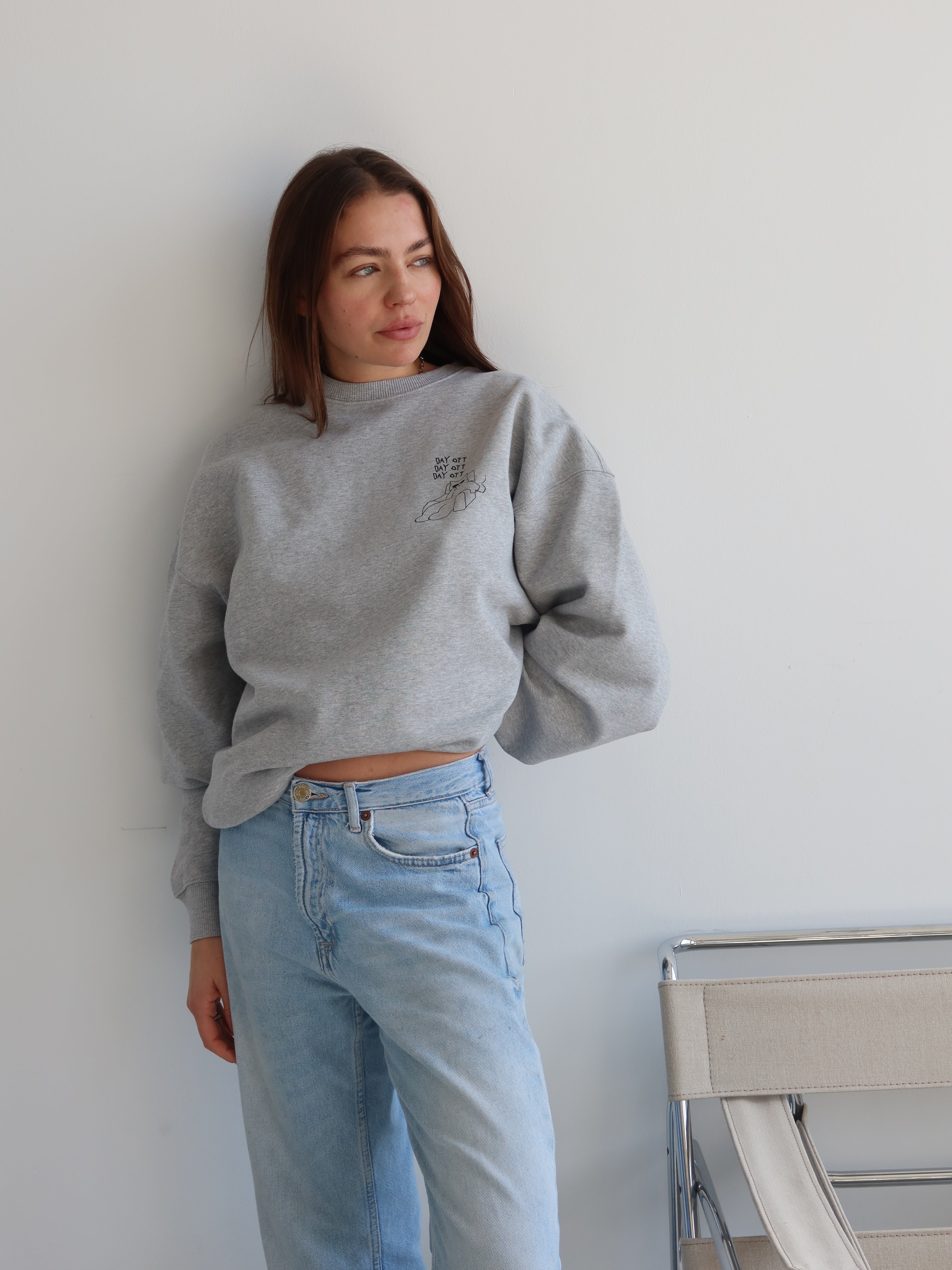 DAY OFF SWEATSHIRT GREY MELANGE