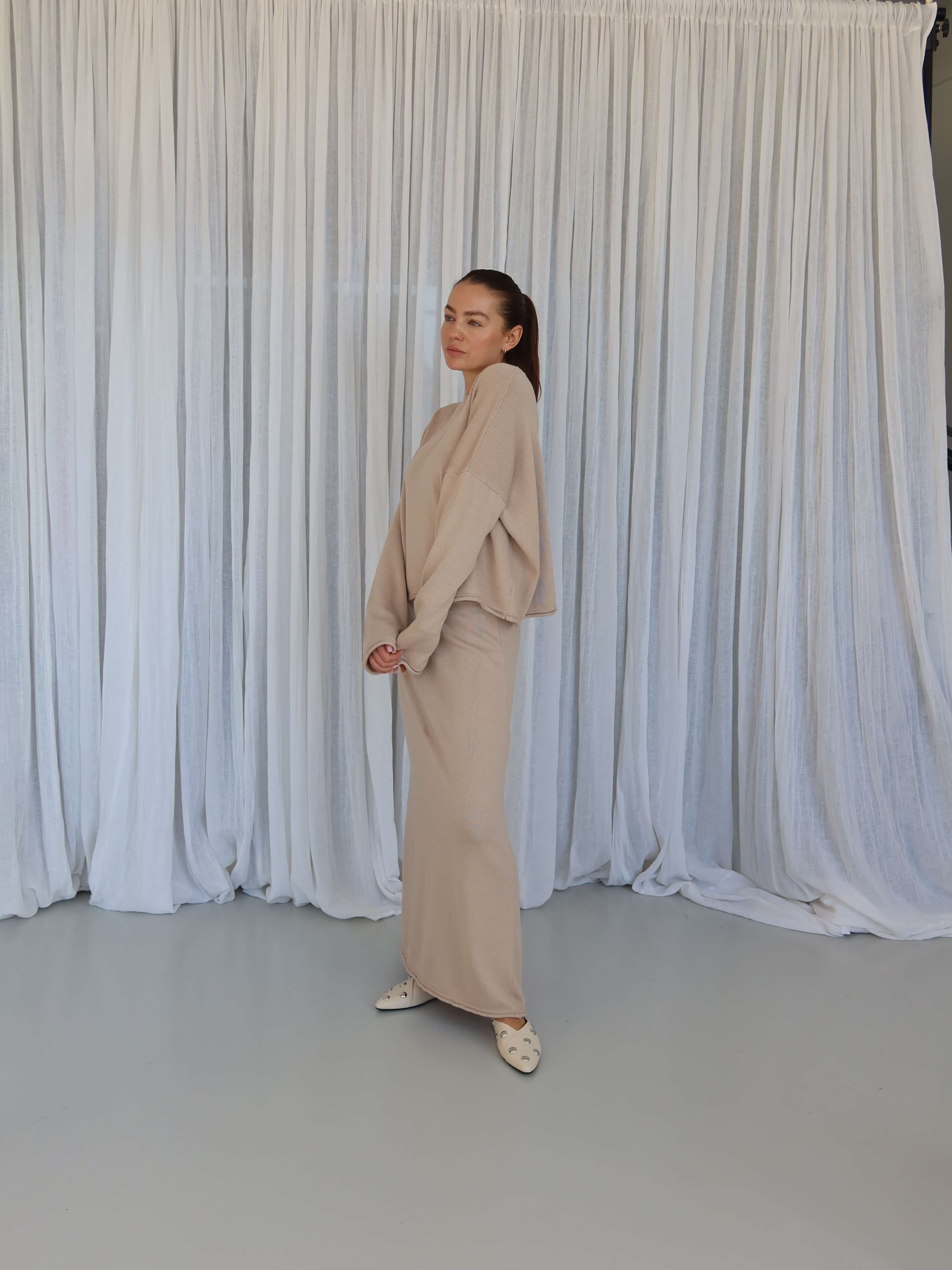 AMELIE CREWNECK beige