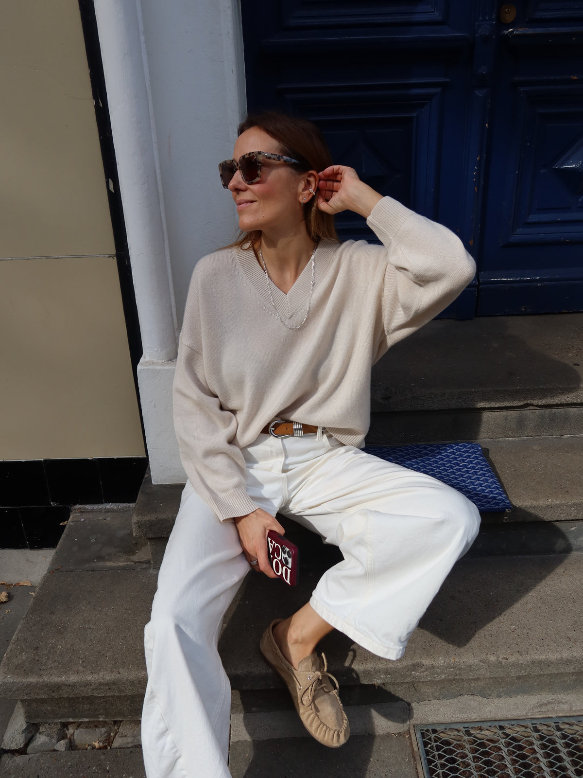 FENJA V-NECK CREME
