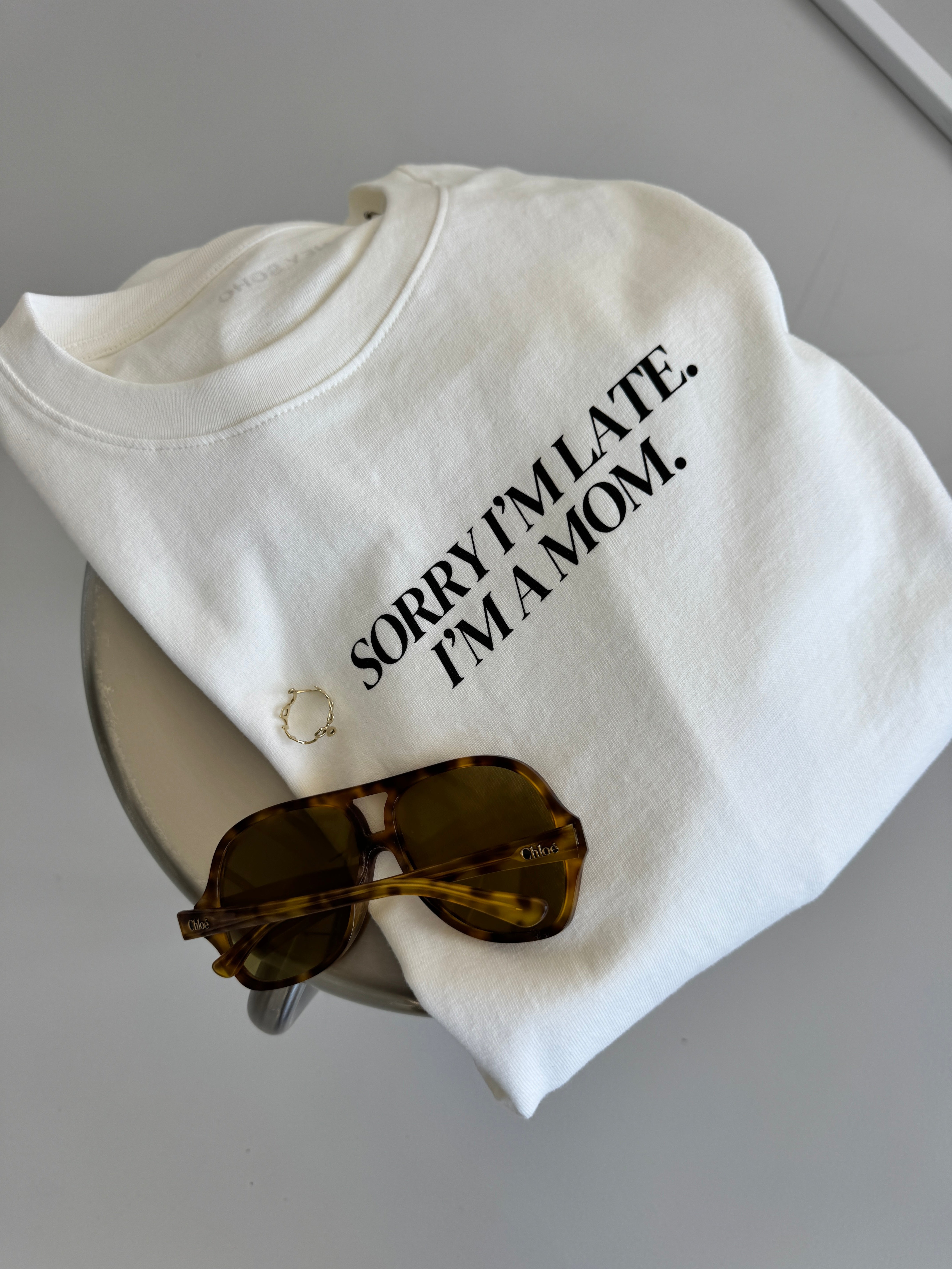 SORRY I'M LATE T-Shirt offwhite