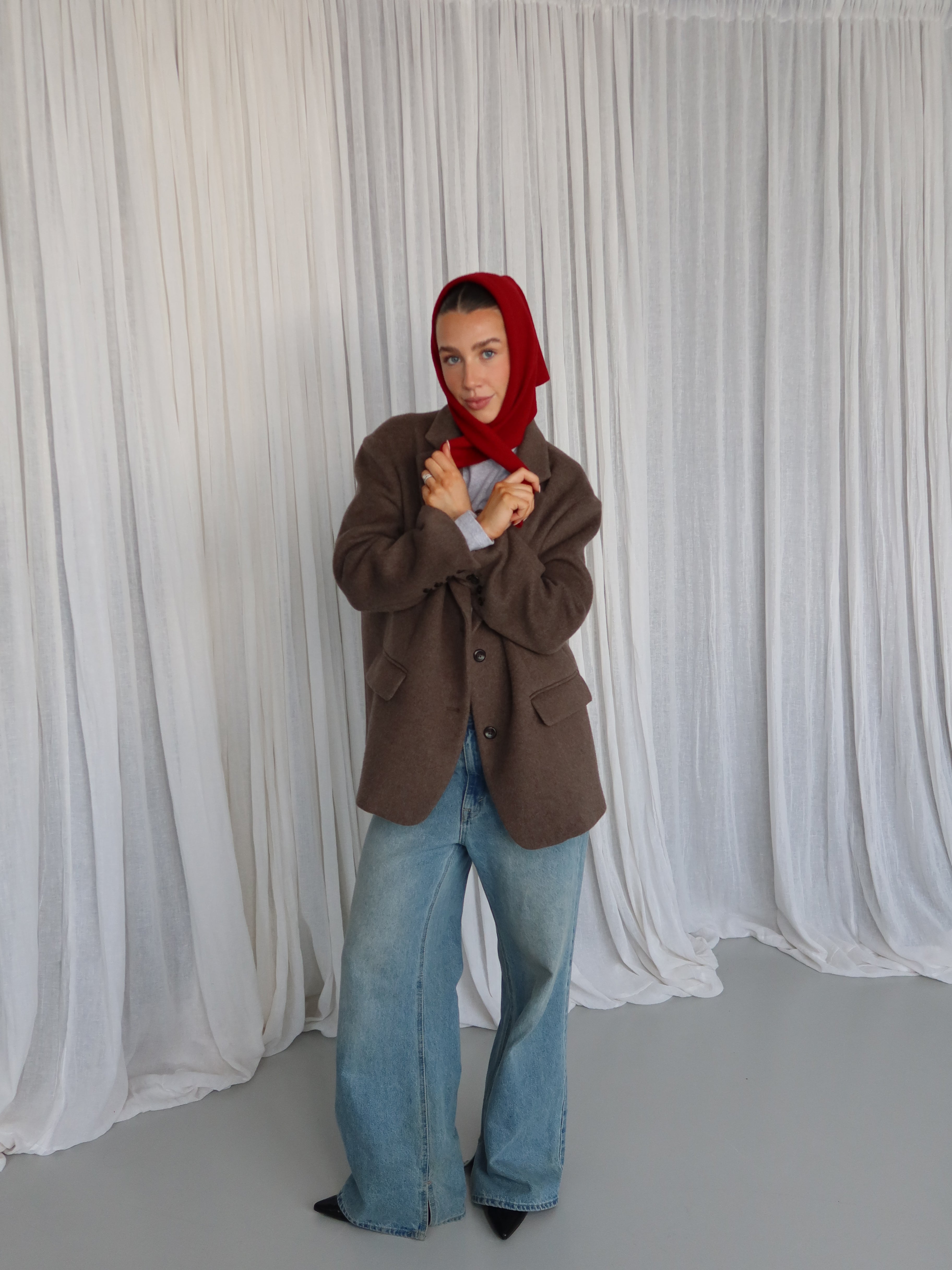 LOUISA CASHMERE SCARF red