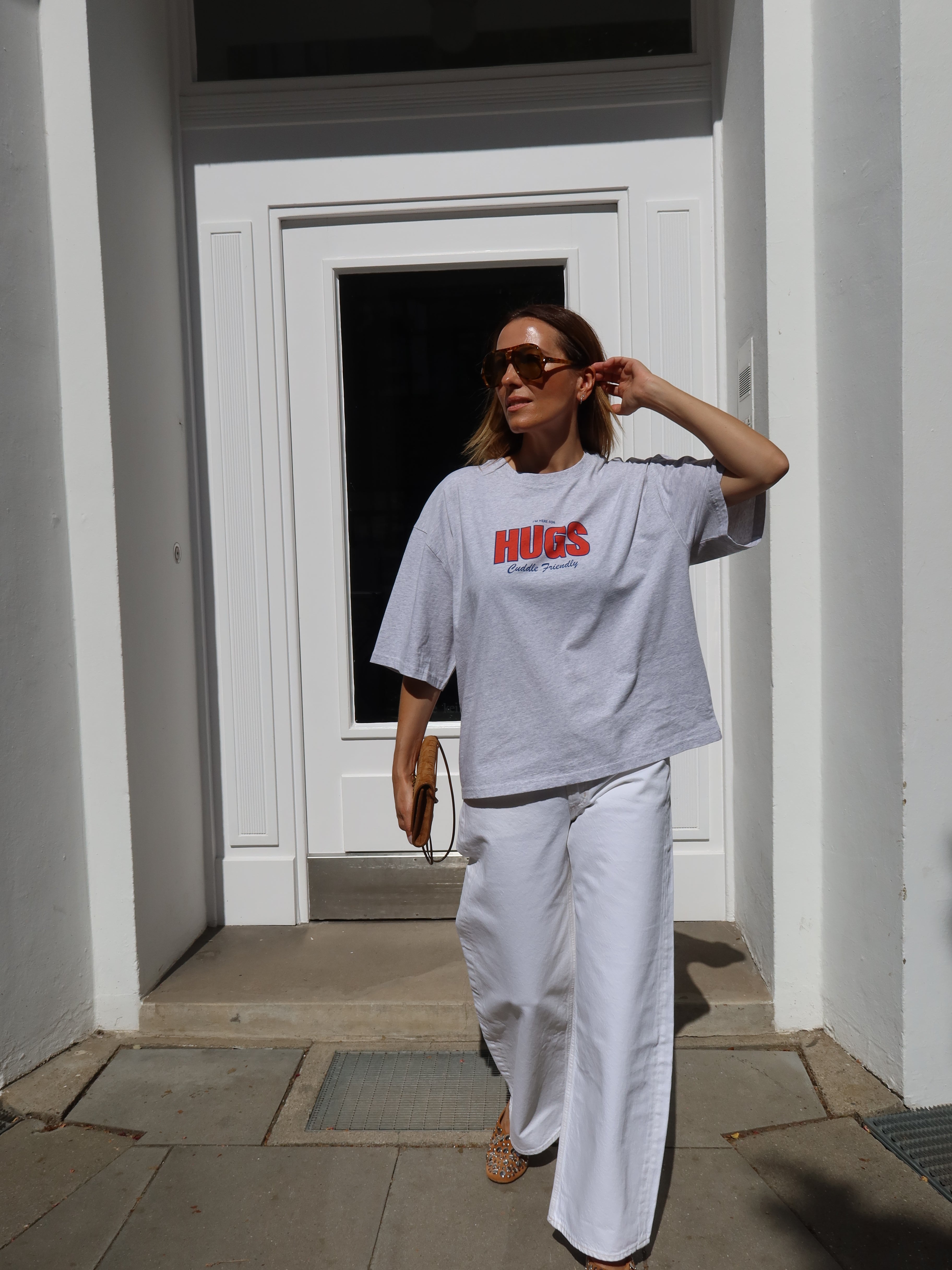 HUGS T-SHIRT LT GREY MELANGE