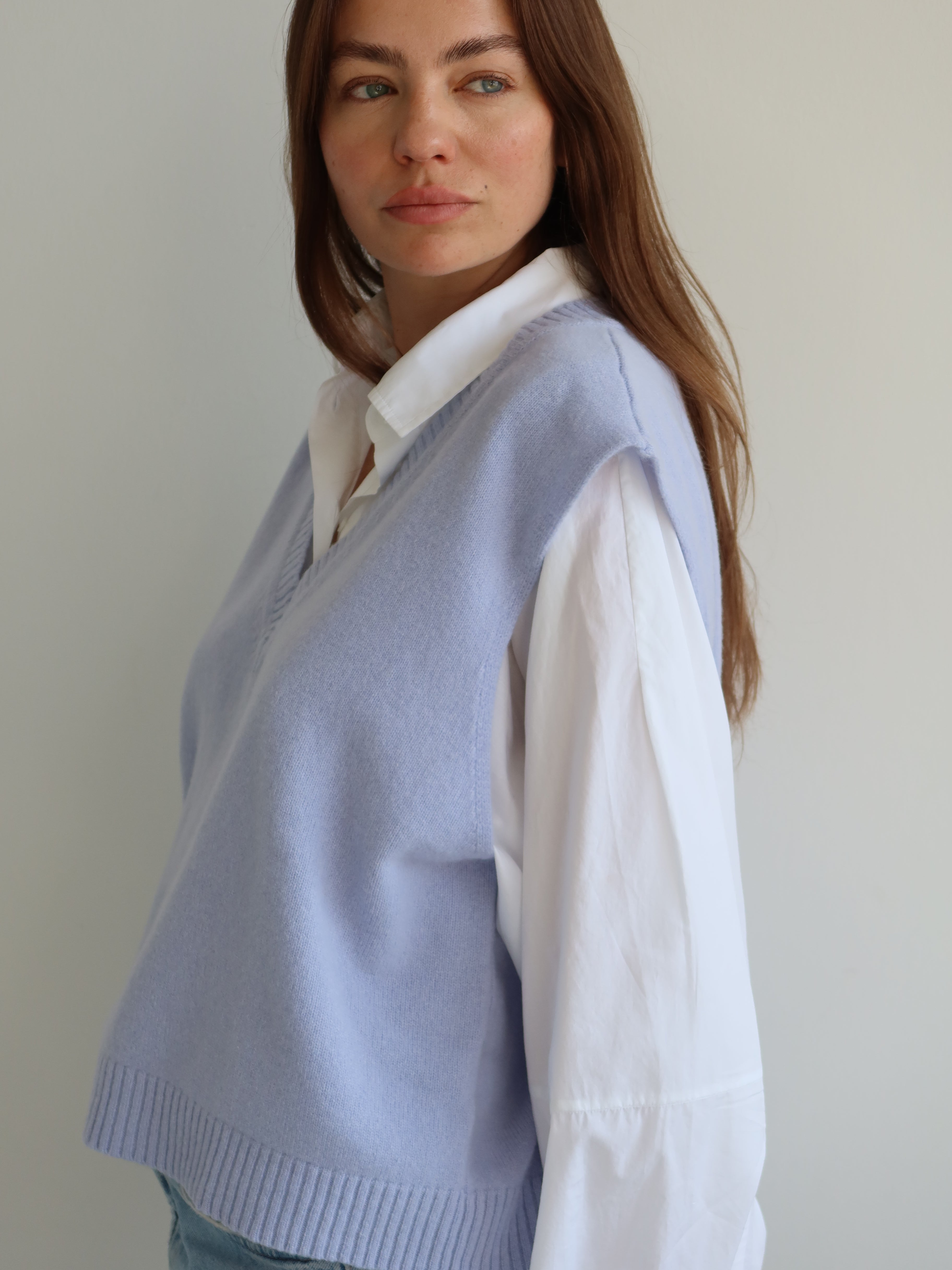 FIONA KNITSHIRT light blue