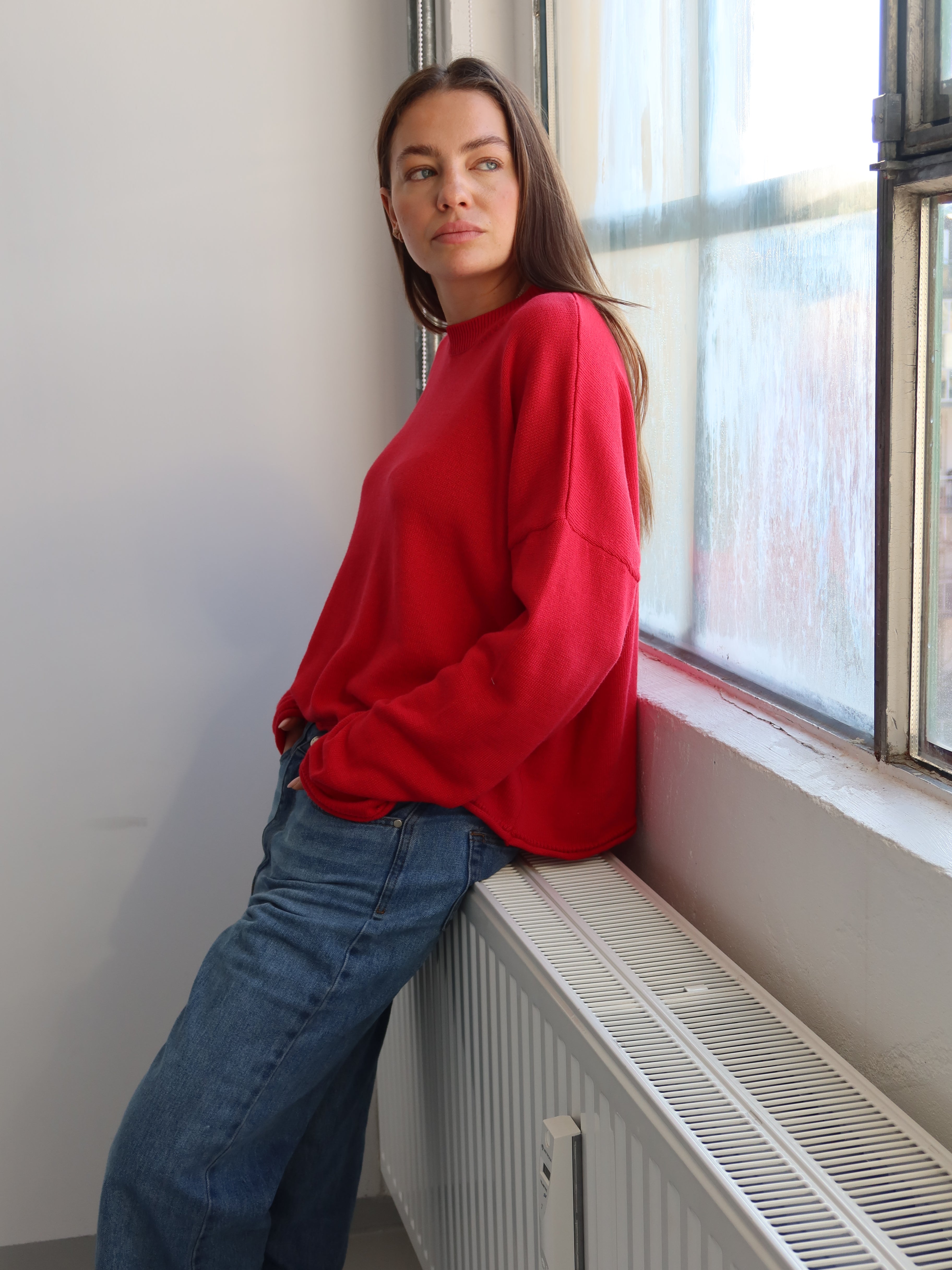 AMELIE CREWNECK red