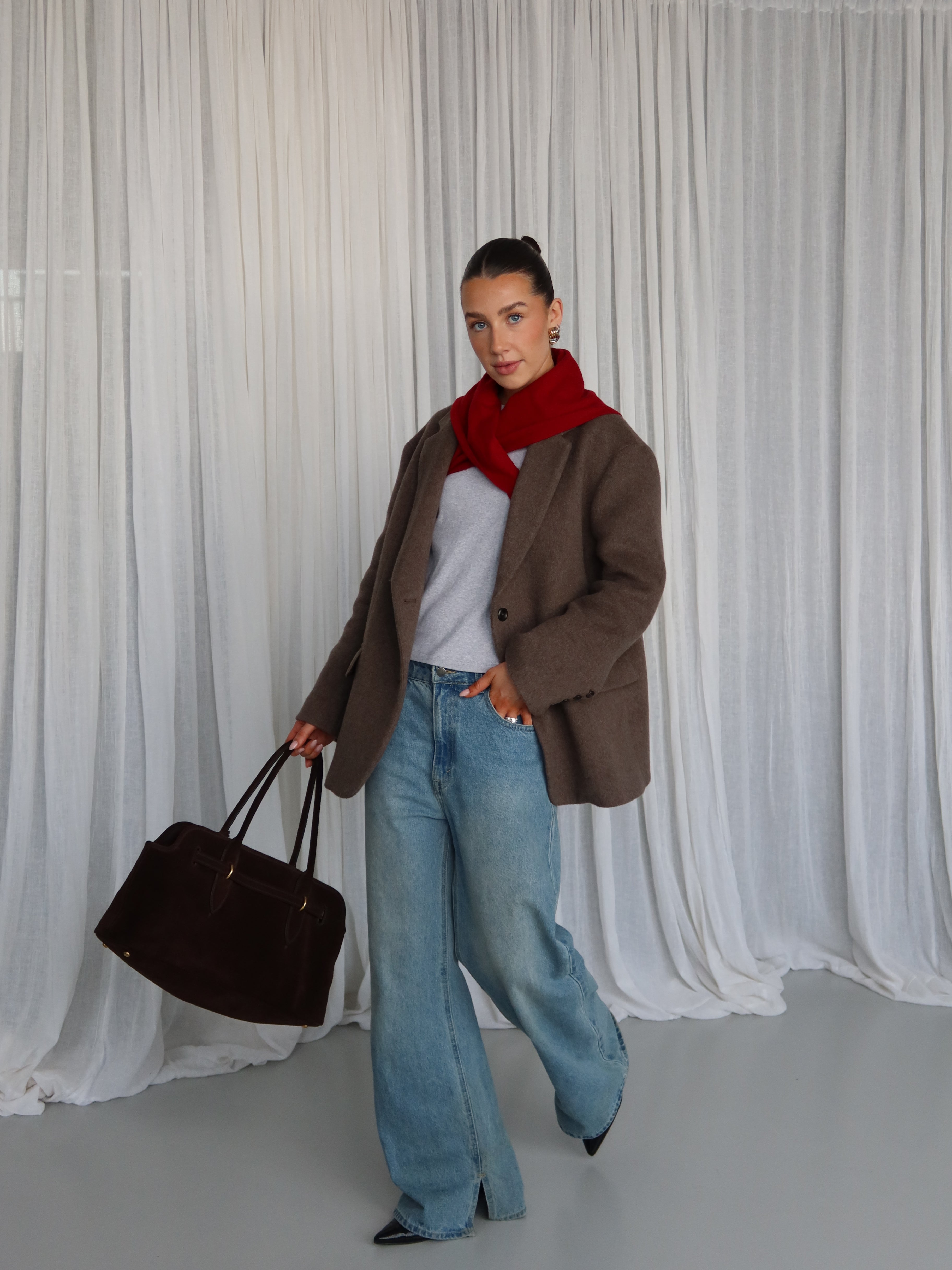 LOUISA CASHMERE SCARF red