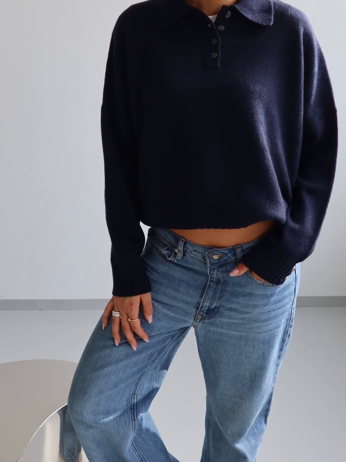 TAMY POLO SWEATSHIRT NAVY