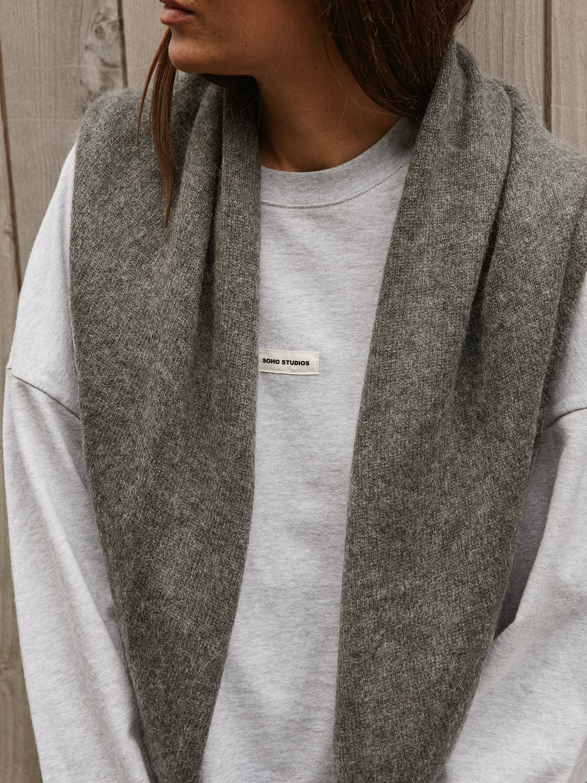 ESMÉE SCARF GREY MELANGE