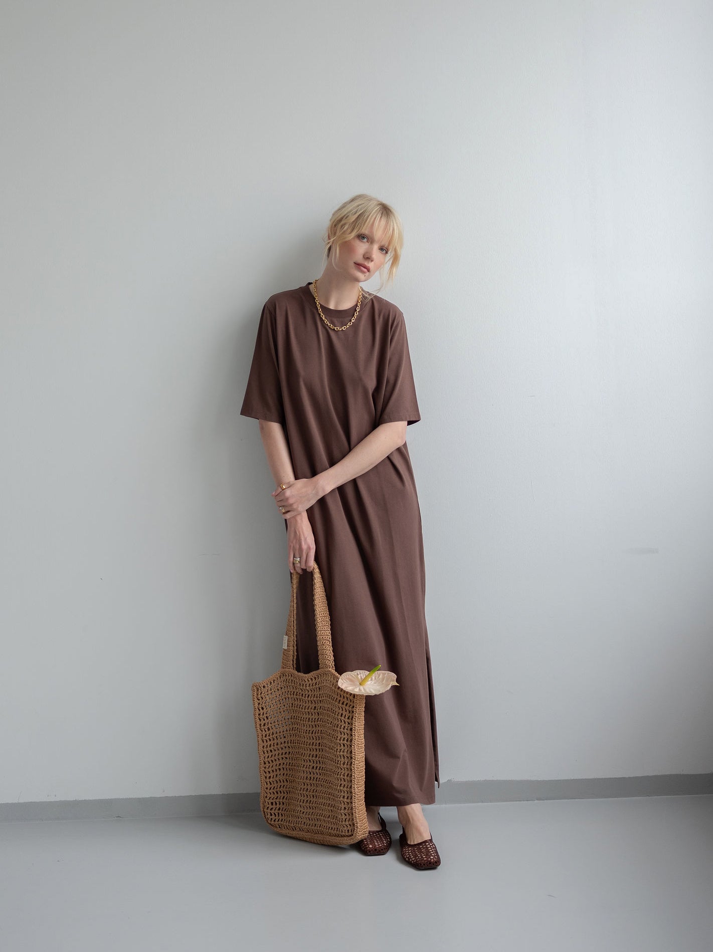 SOHO STUDIOS THERESA T-Shirt Dress chocolate