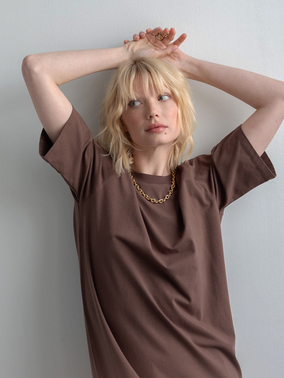 SOHO STUDIOS THERESA T-Shirt Dress chocolate