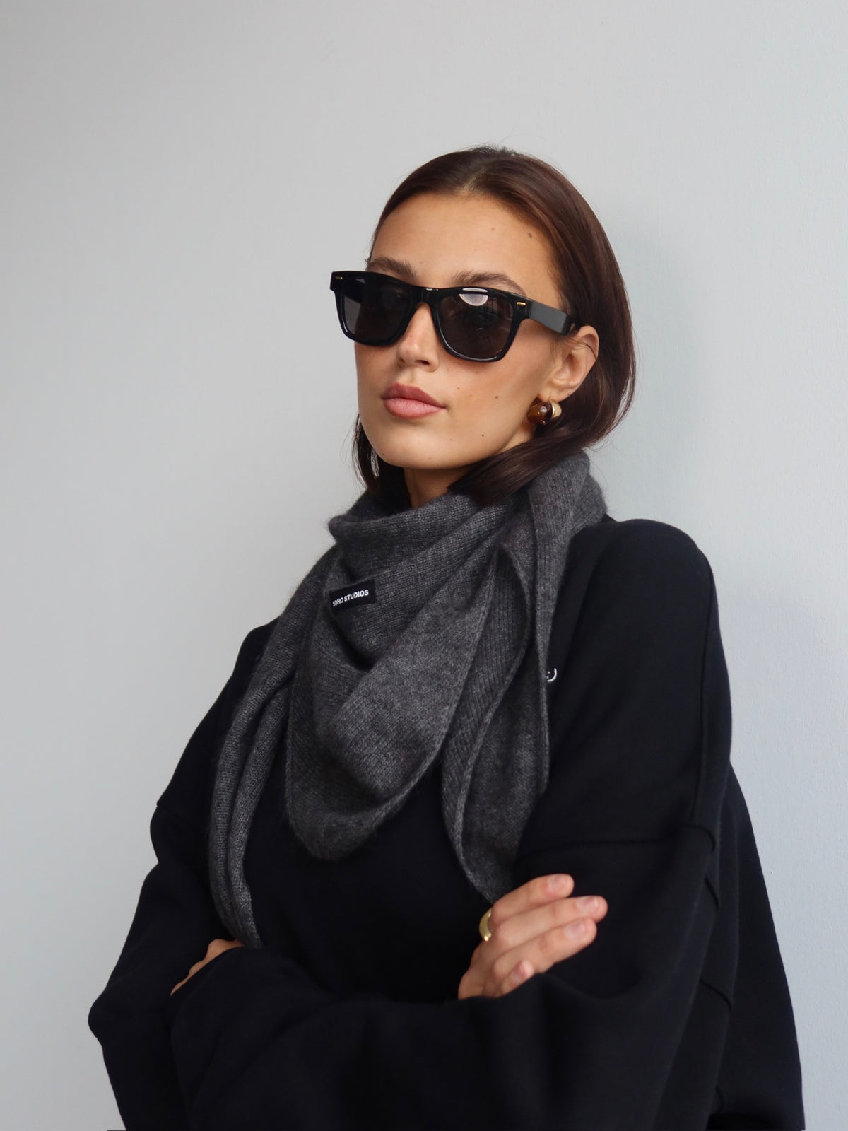 ESMÉE SCARF GREY MELANGE