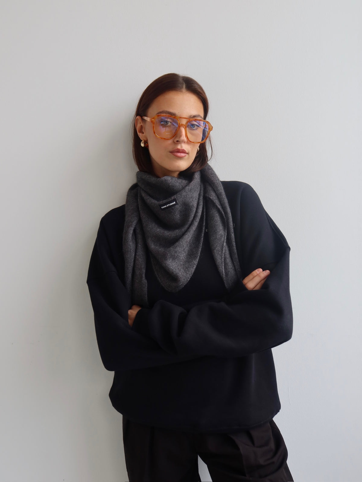 ESMÉE SCARF GREY MELANGE