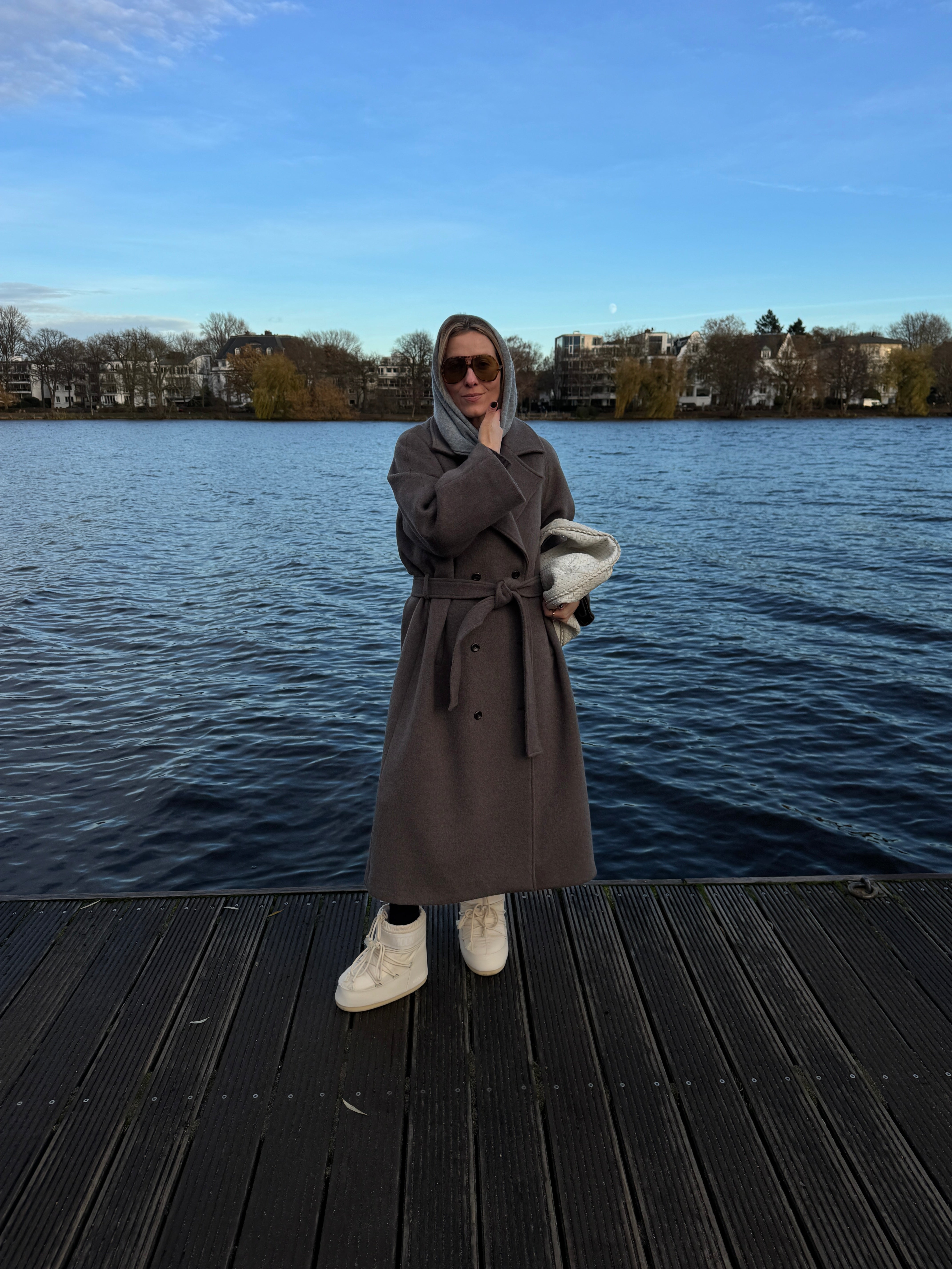 TAYA Cashmere Scarf grey melange