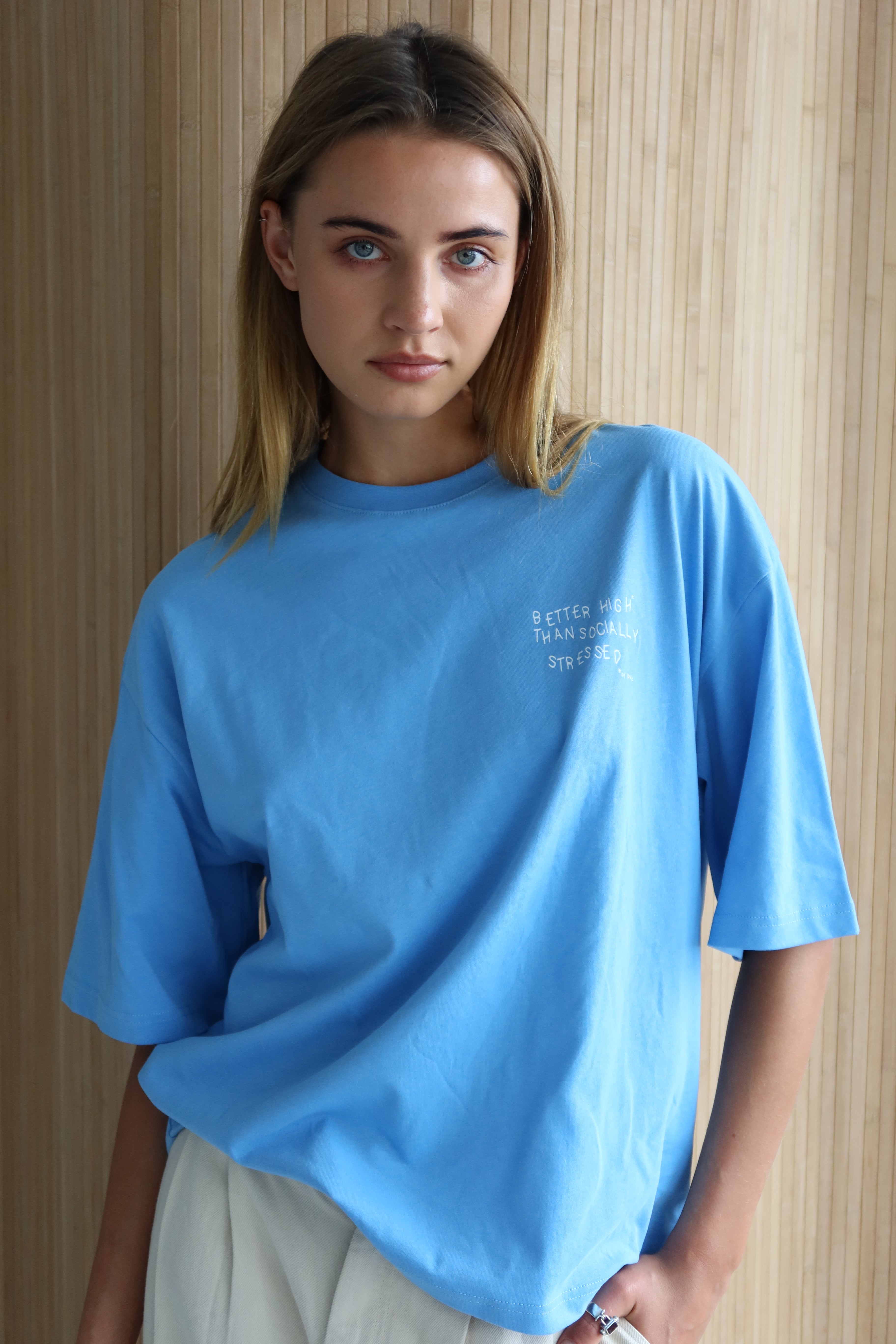 BETTER HIGH T-SHIRT POOL BLUE