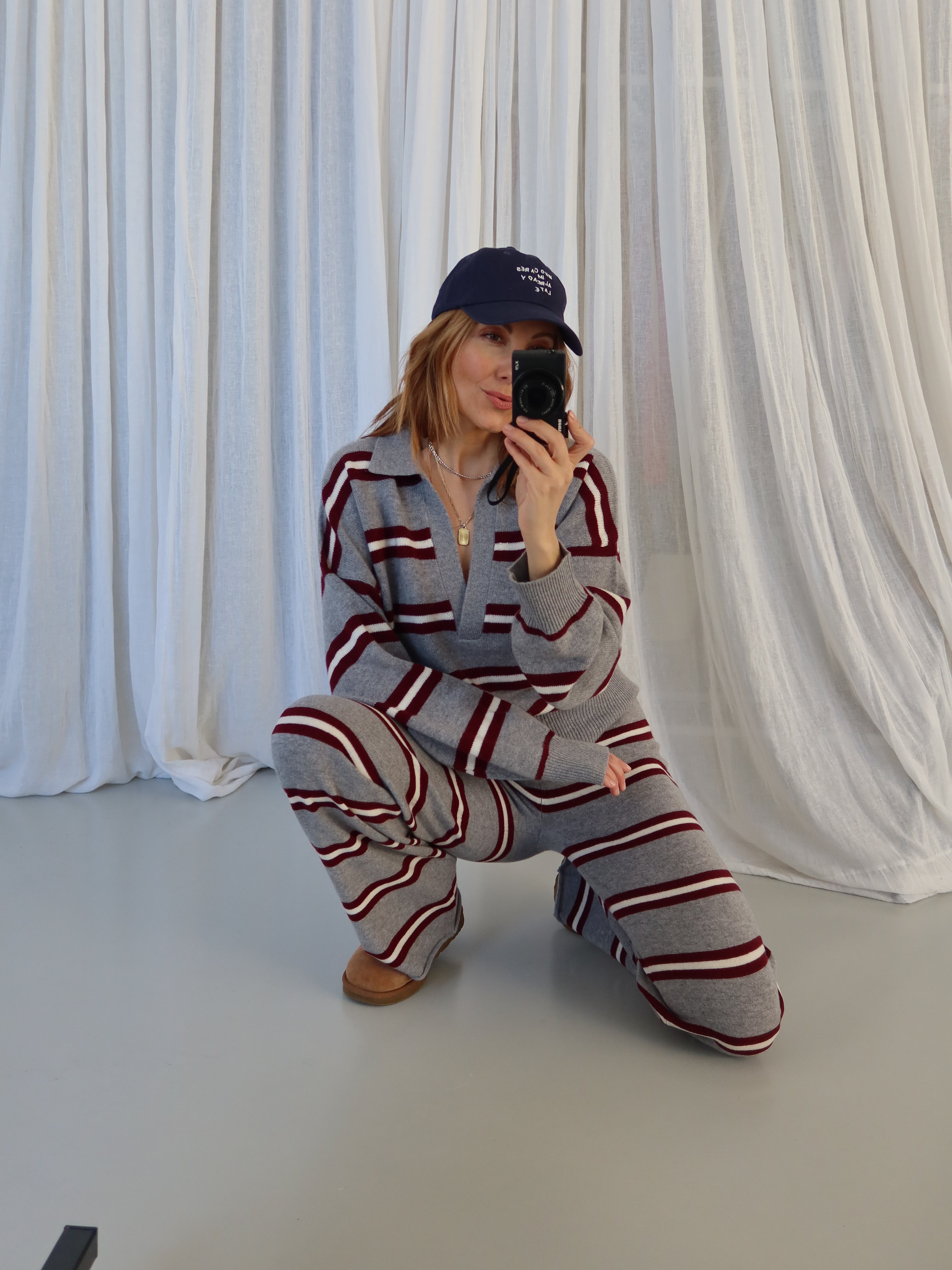 LISA CASHMERE PANTS multi stripe