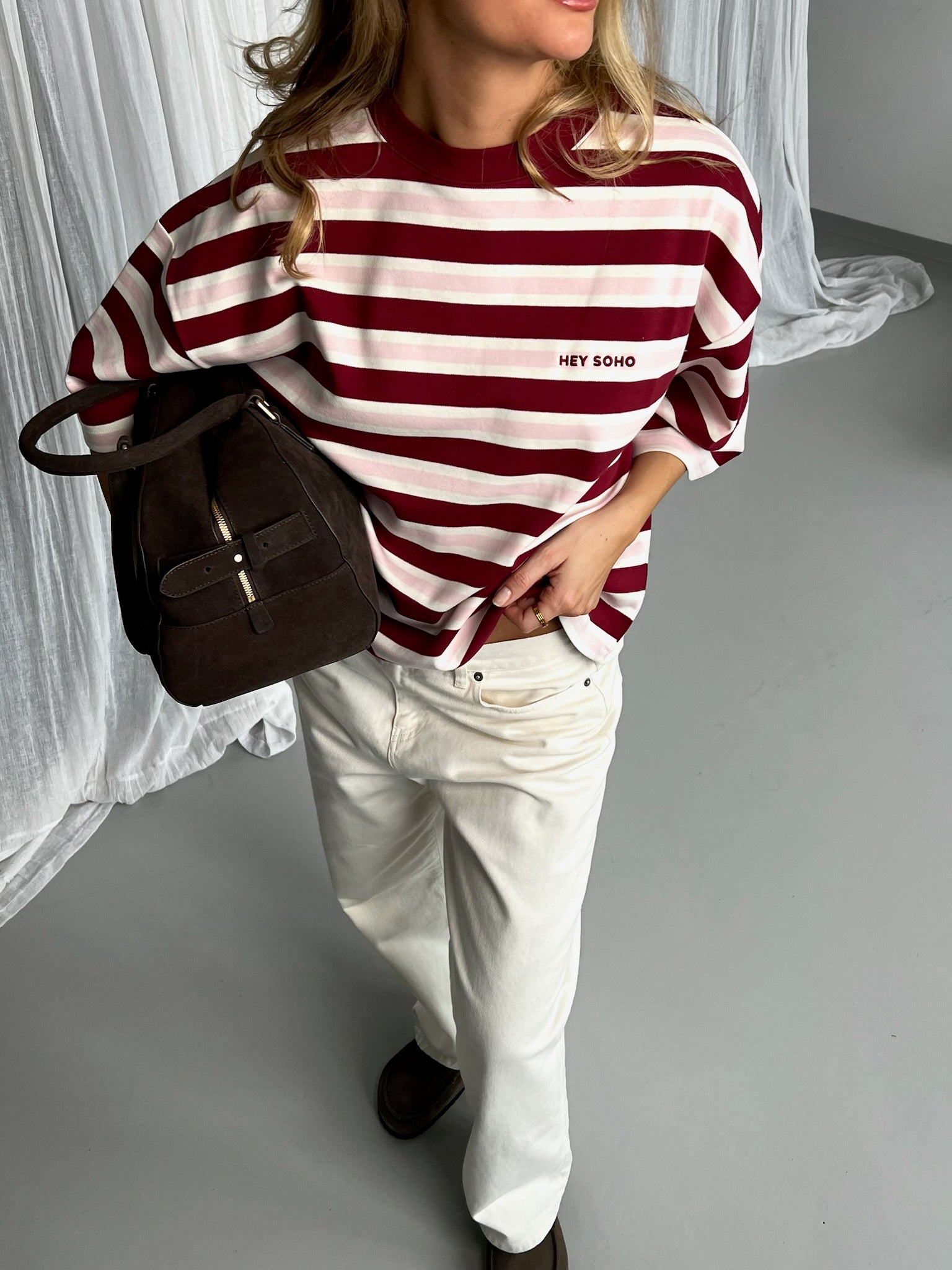 CROPPED STRIPE T-Shirt