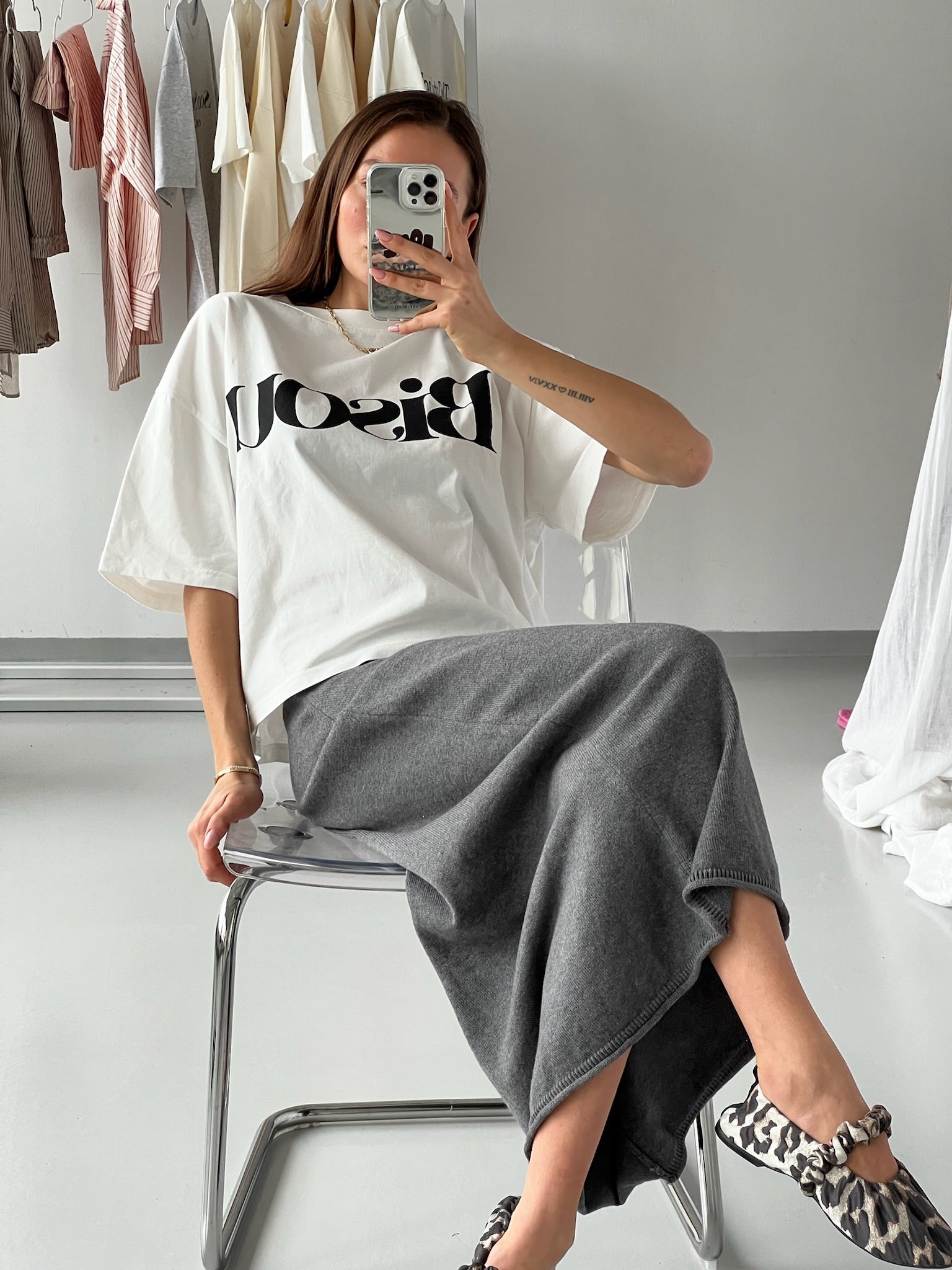 ANTONELLA SKIRT grey melange