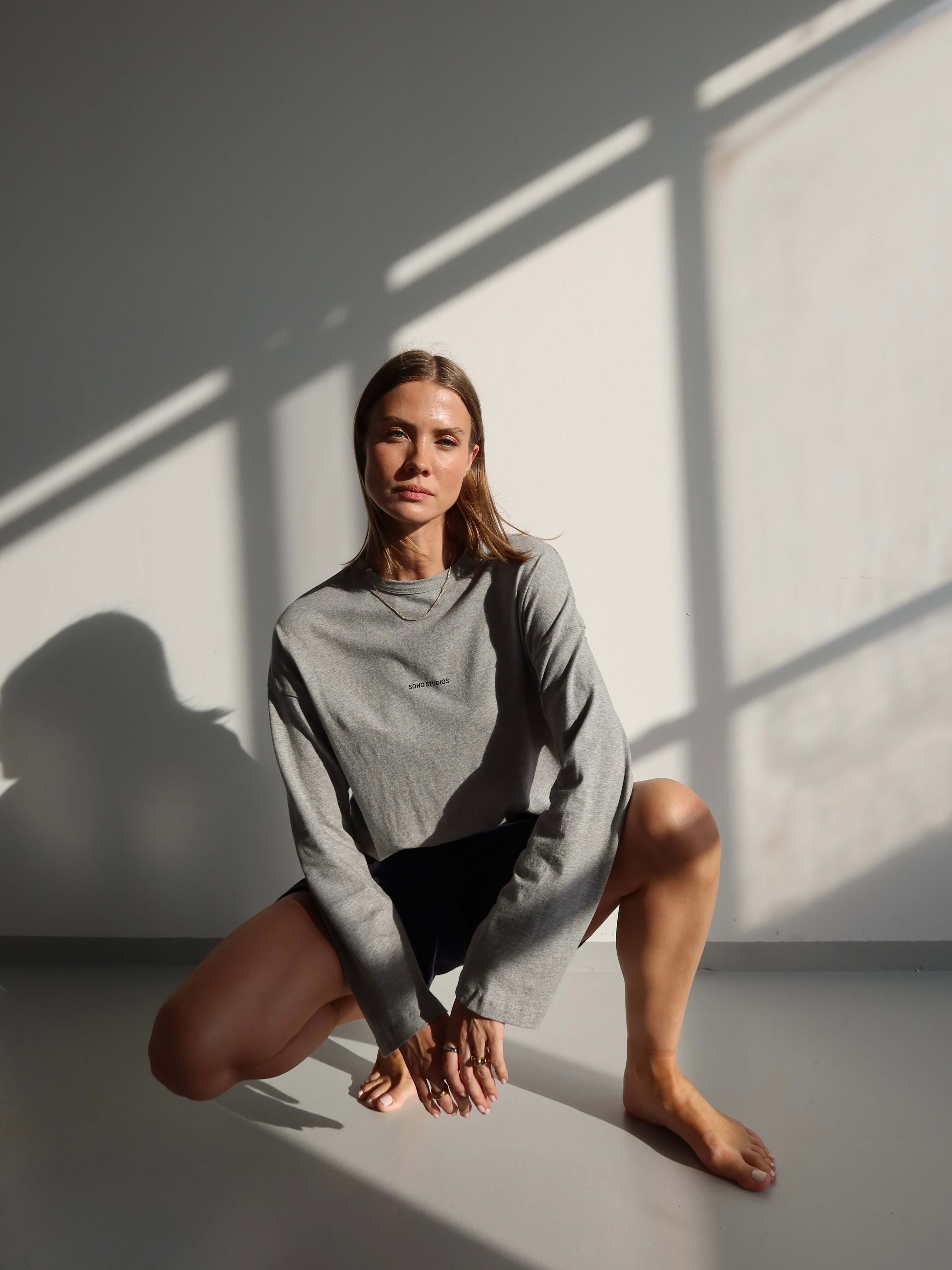 SOHO STUDIOS LIA Longsleeve light grey melange